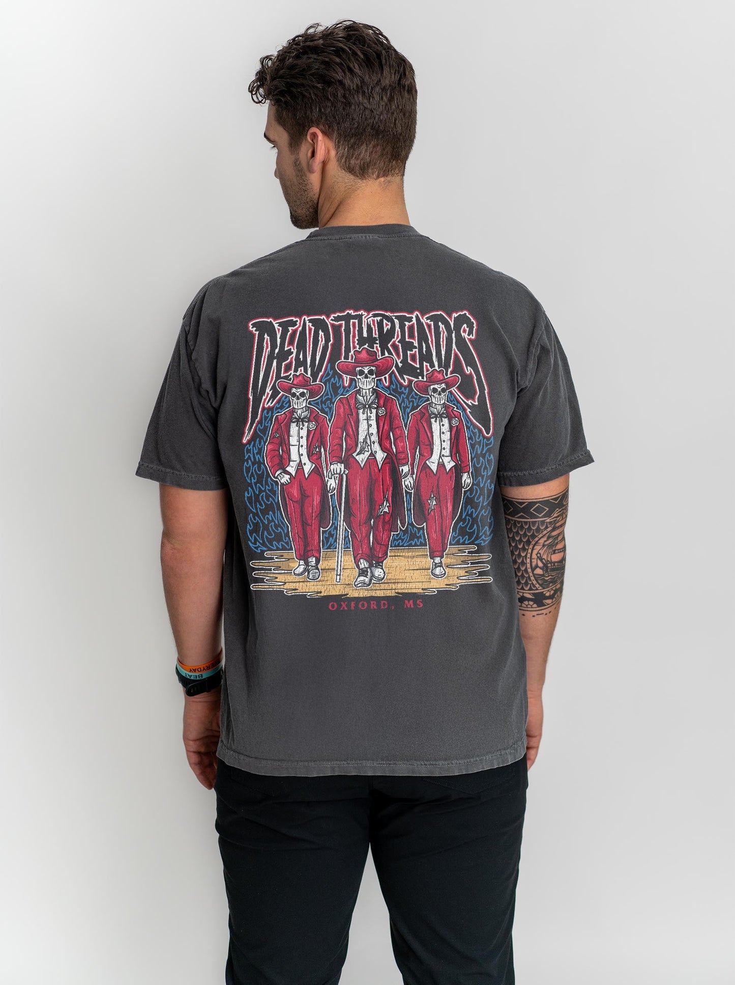 OXFORD - “3 SKULL” PREMIUM T - SHIRT – T-Shirt – Dead Threads Apparel