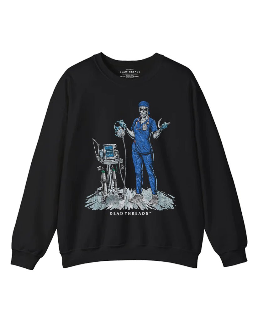 PEEP SHOW (RESPIRATORY THERAPIST, FEMALE) CREWNECK SWEATSHIRT – Sweatshirt – Dead Threads Apparel