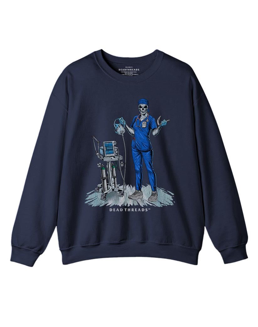 PEEP SHOW (RESPIRATORY THERAPIST, FEMALE) CREWNECK SWEATSHIRT – Sweatshirt – Dead Threads Apparel