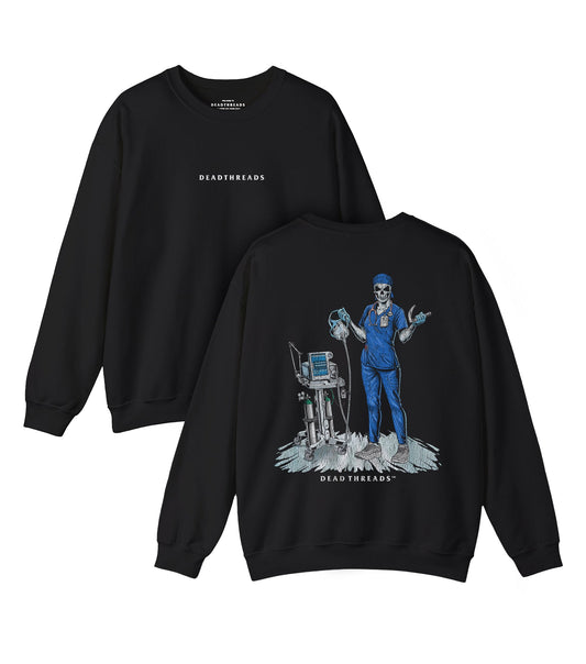 PEEP SHOW (RESPIRATORY THERAPIST, FEMALE) - “DT ESSENTIAL" CREWNECK SWEATSHIRT – Sweatshirt – Dead Threads Apparel