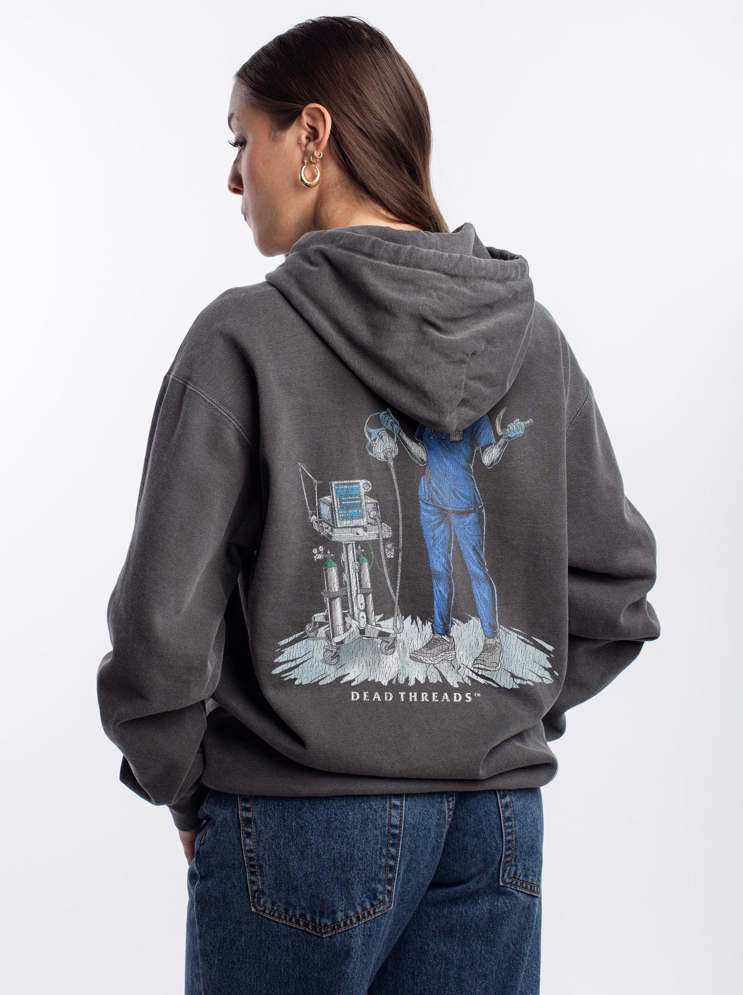 PEEP SHOW (RESPIRATORY THERAPIST, FEMALE) - “DT ESSENTIAL" HOODIE – Hoodie – Dead Threads Apparel