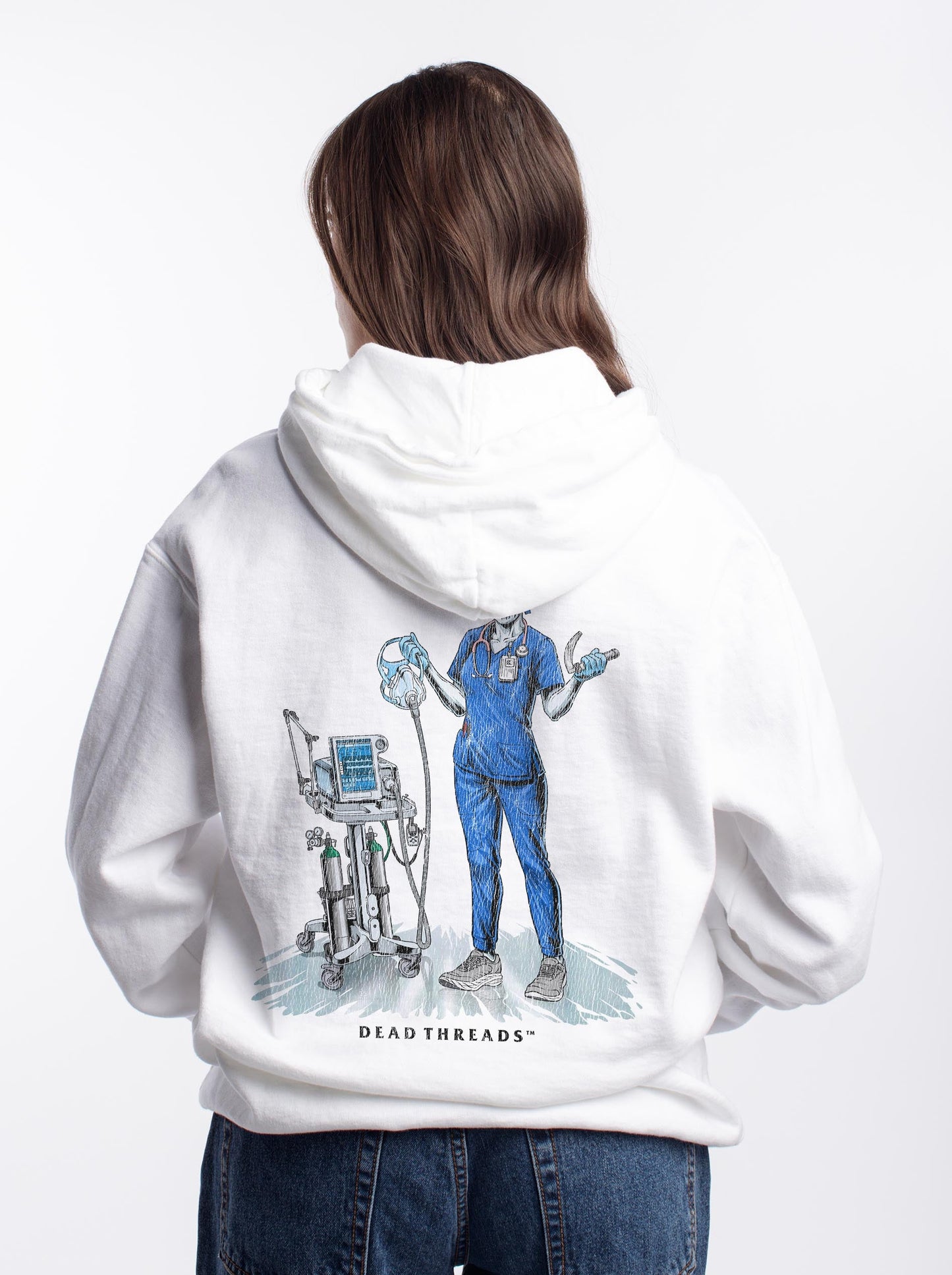PEEP SHOW (RESPIRATORY THERAPIST, FEMALE) - “DT ESSENTIAL" HOODIE – Hoodie – Dead Threads Apparel