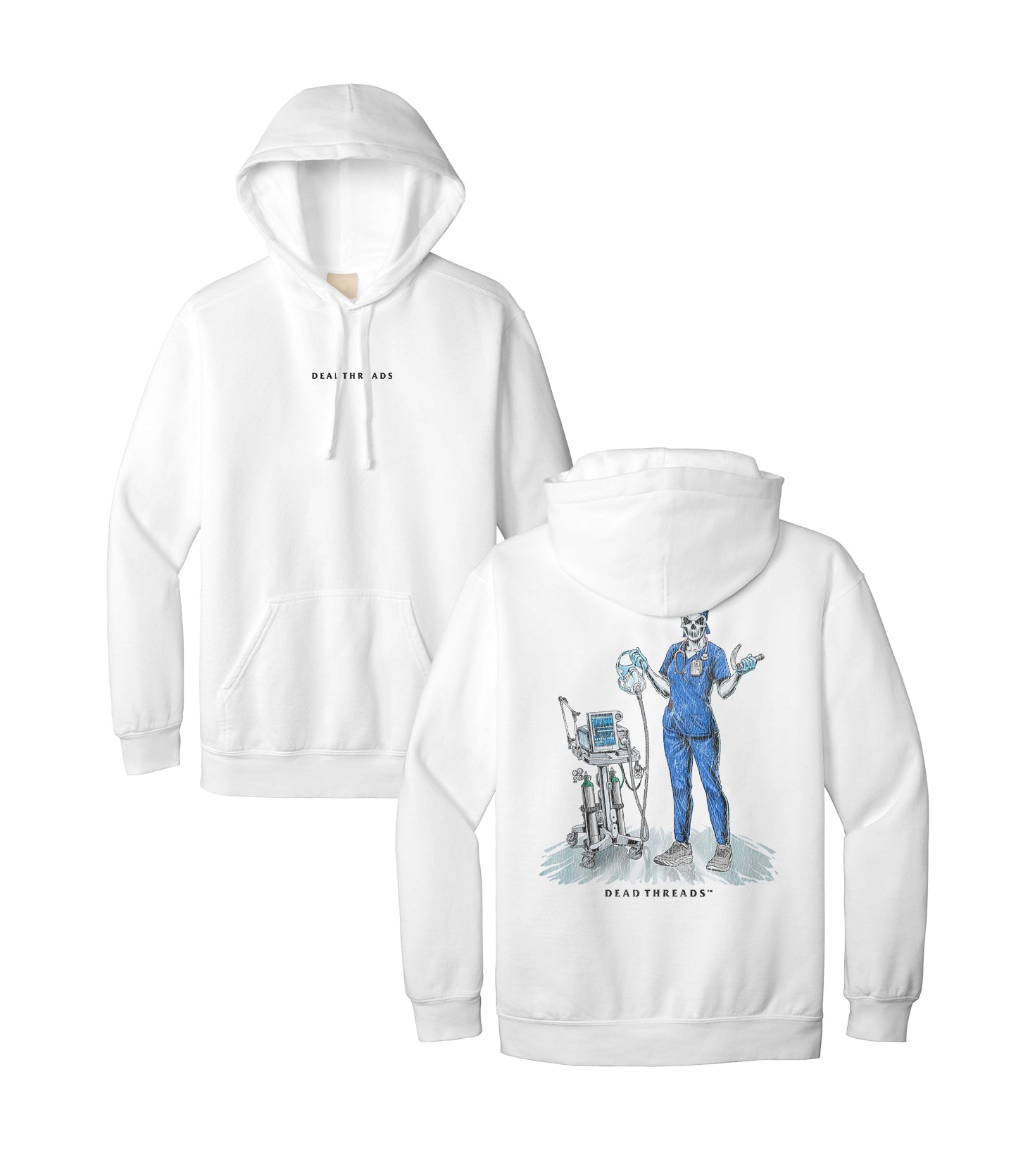 PEEP SHOW (RESPIRATORY THERAPIST, FEMALE) - “DT ESSENTIAL" HOODIE – Hoodie – Dead Threads Apparel