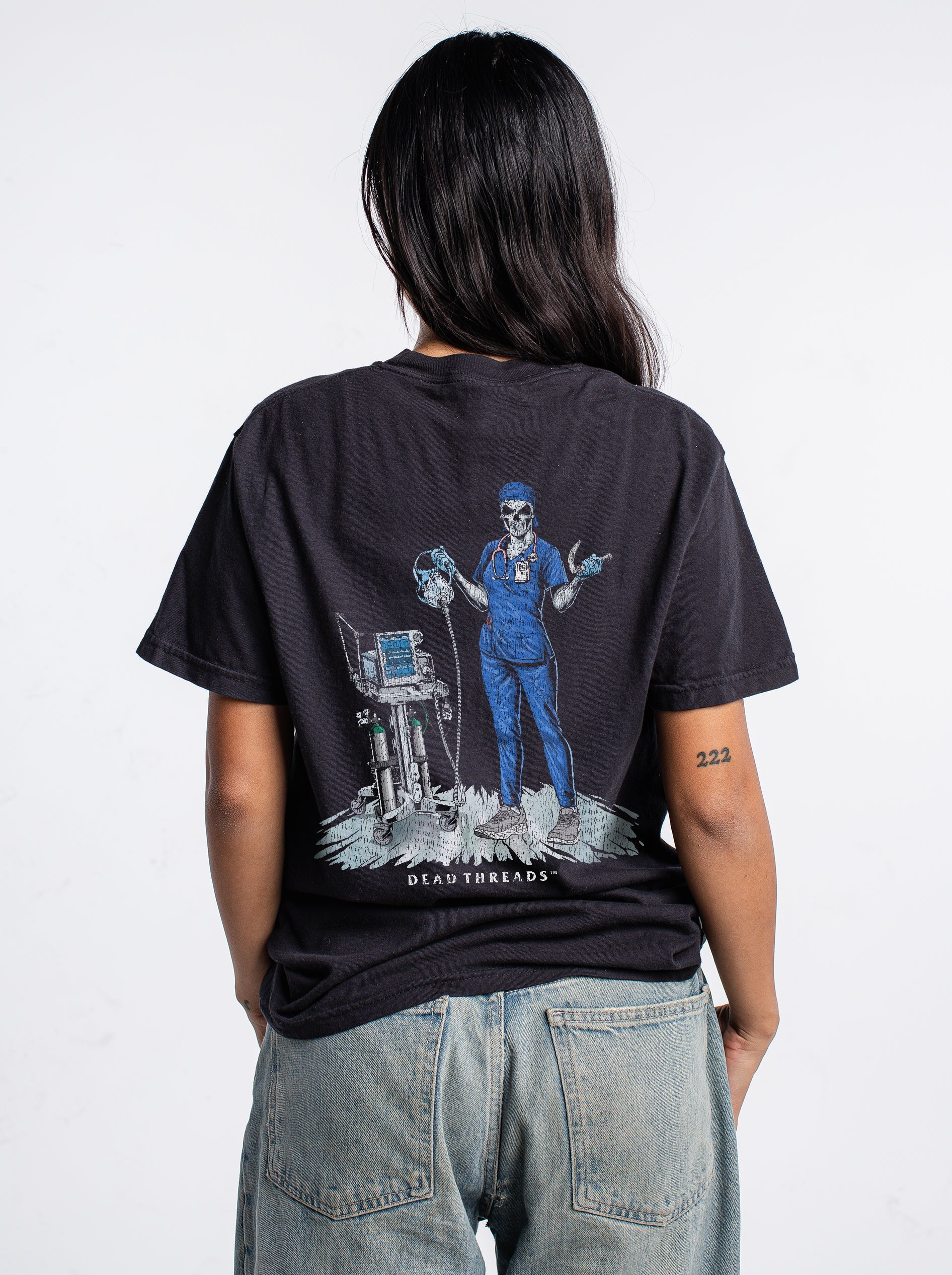 PEEP SHOW (RESPIRATORY THERAPIST, FEMALE) - “DT ESSENTIAL" PREMIUM T - SHIRT – T-Shirt – Dead Threads Apparel
