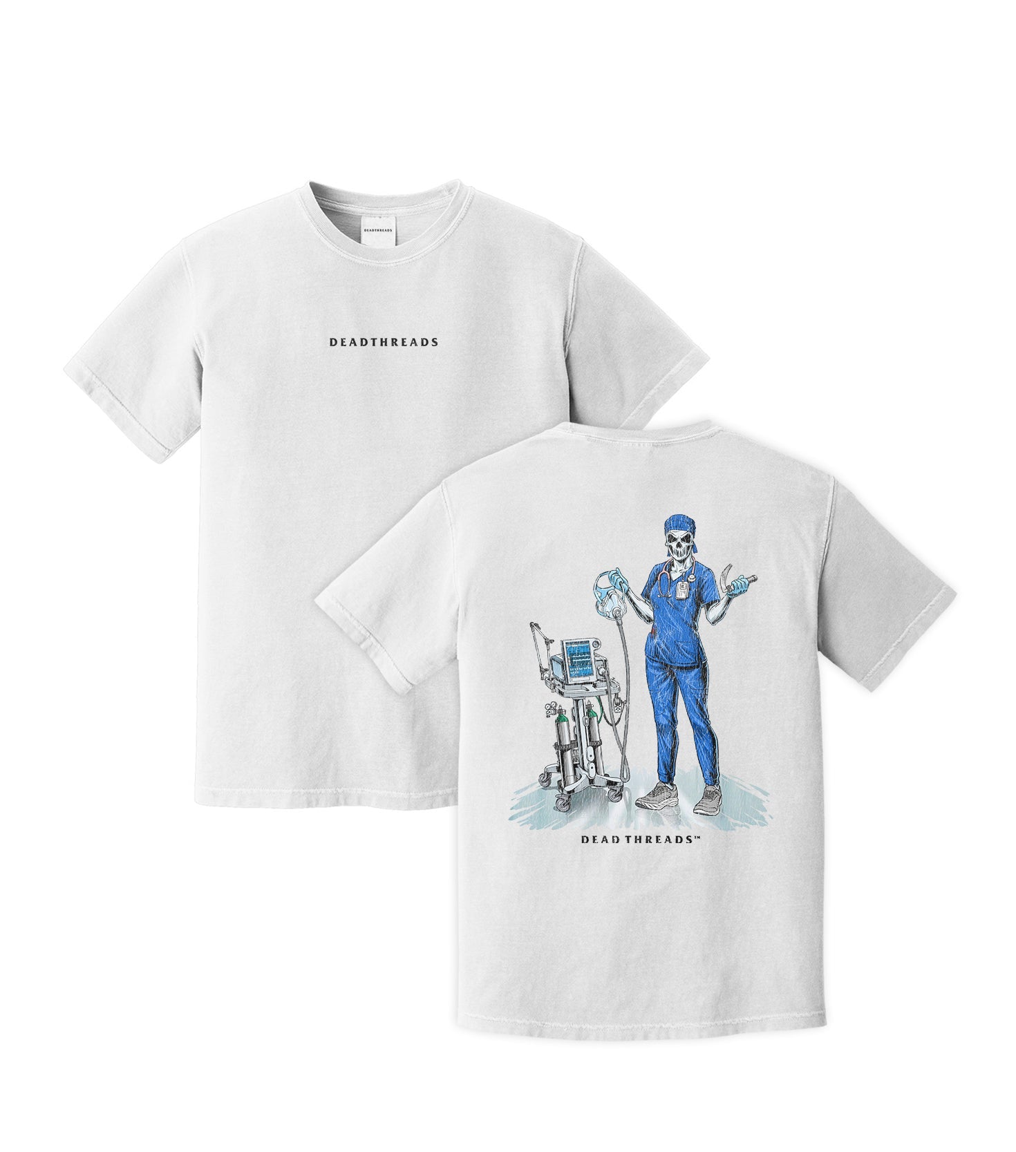 PEEP SHOW (RESPIRATORY THERAPIST, FEMALE) - “DT ESSENTIAL" PREMIUM T - SHIRT – T-Shirt – Dead Threads Apparel
