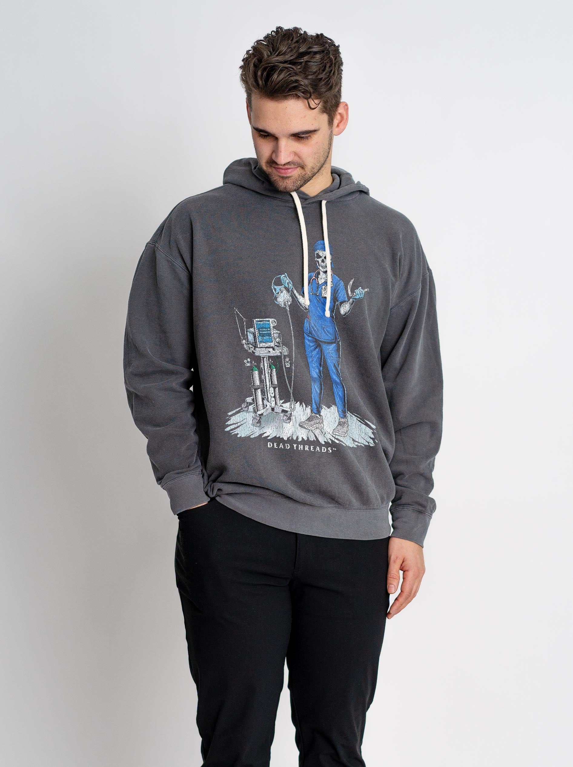 PEEP SHOW (RESPIRATORY THERAPIST, FEMALE) - LIGHTWEIGHT HOODIE – Lightweight – Dead Threads Apparel