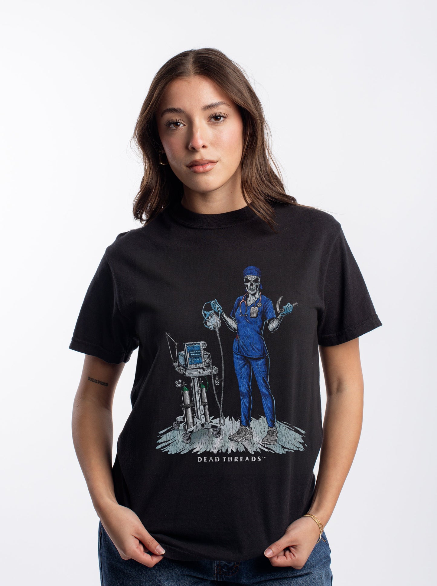 PEEP SHOW (RESPIRATORY THERAPIST, FEMALE) – T-Shirt – Dead Threads Apparel