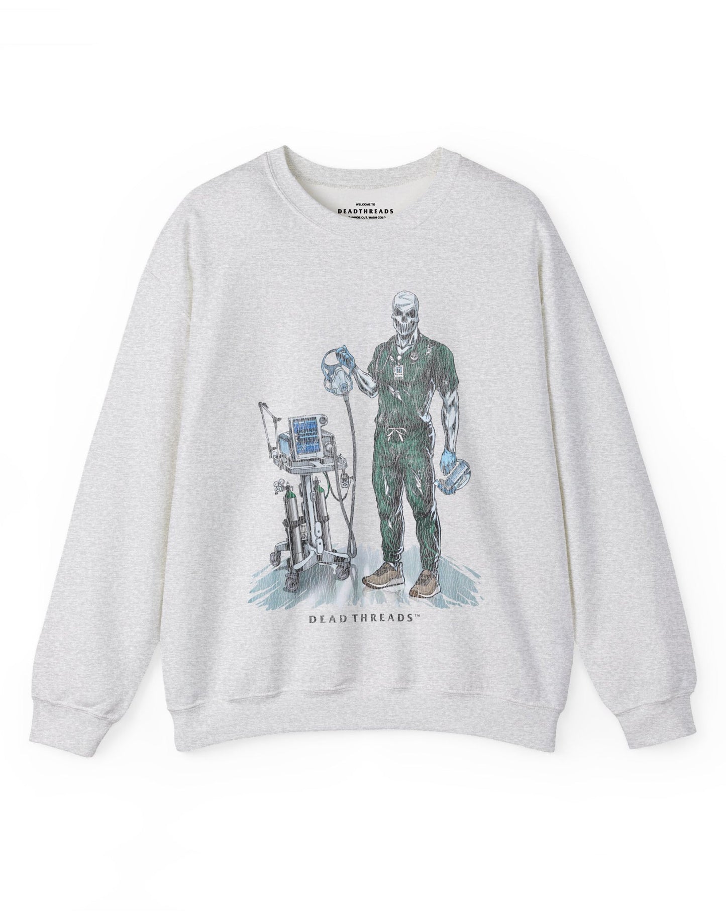 PEEP SHOW (RESPIRATORY THERAPIST, MALE) CREWNECK SWEATSHIRT – Sweatshirt – Dead Threads Apparel