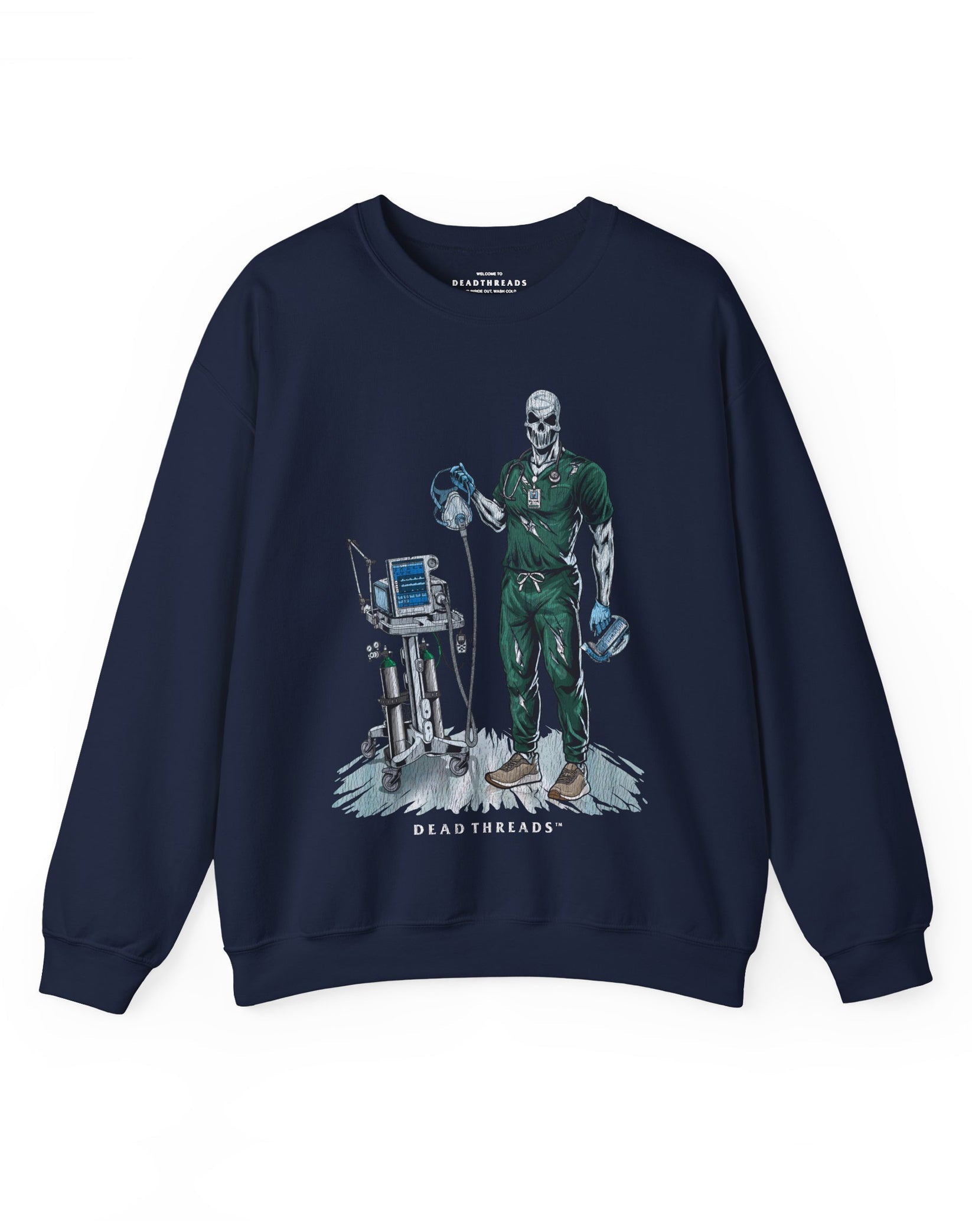 PEEP SHOW (RESPIRATORY THERAPIST, MALE) CREWNECK SWEATSHIRT – Sweatshirt – Dead Threads Apparel