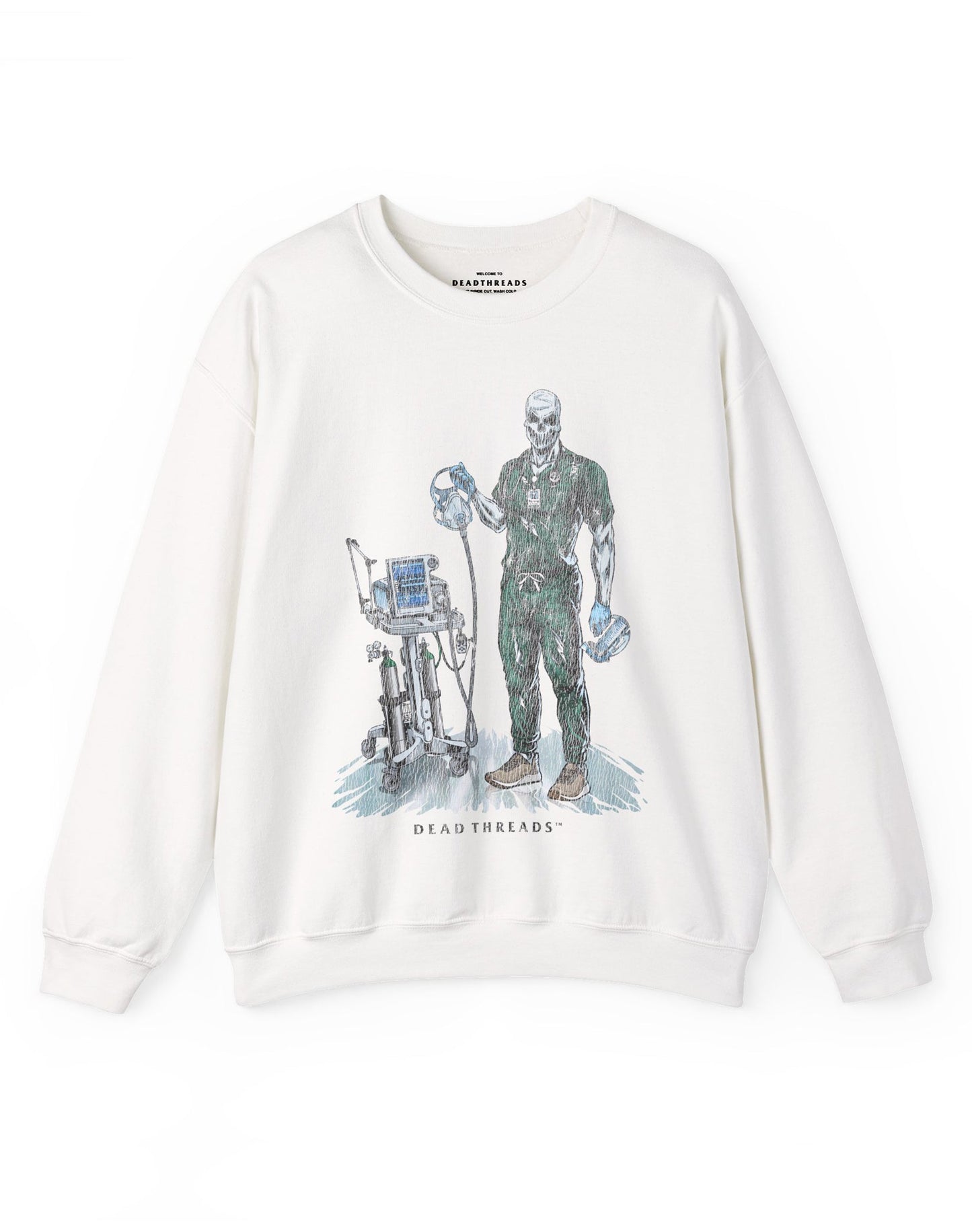 PEEP SHOW (RESPIRATORY THERAPIST, MALE) CREWNECK SWEATSHIRT – Sweatshirt – Dead Threads Apparel