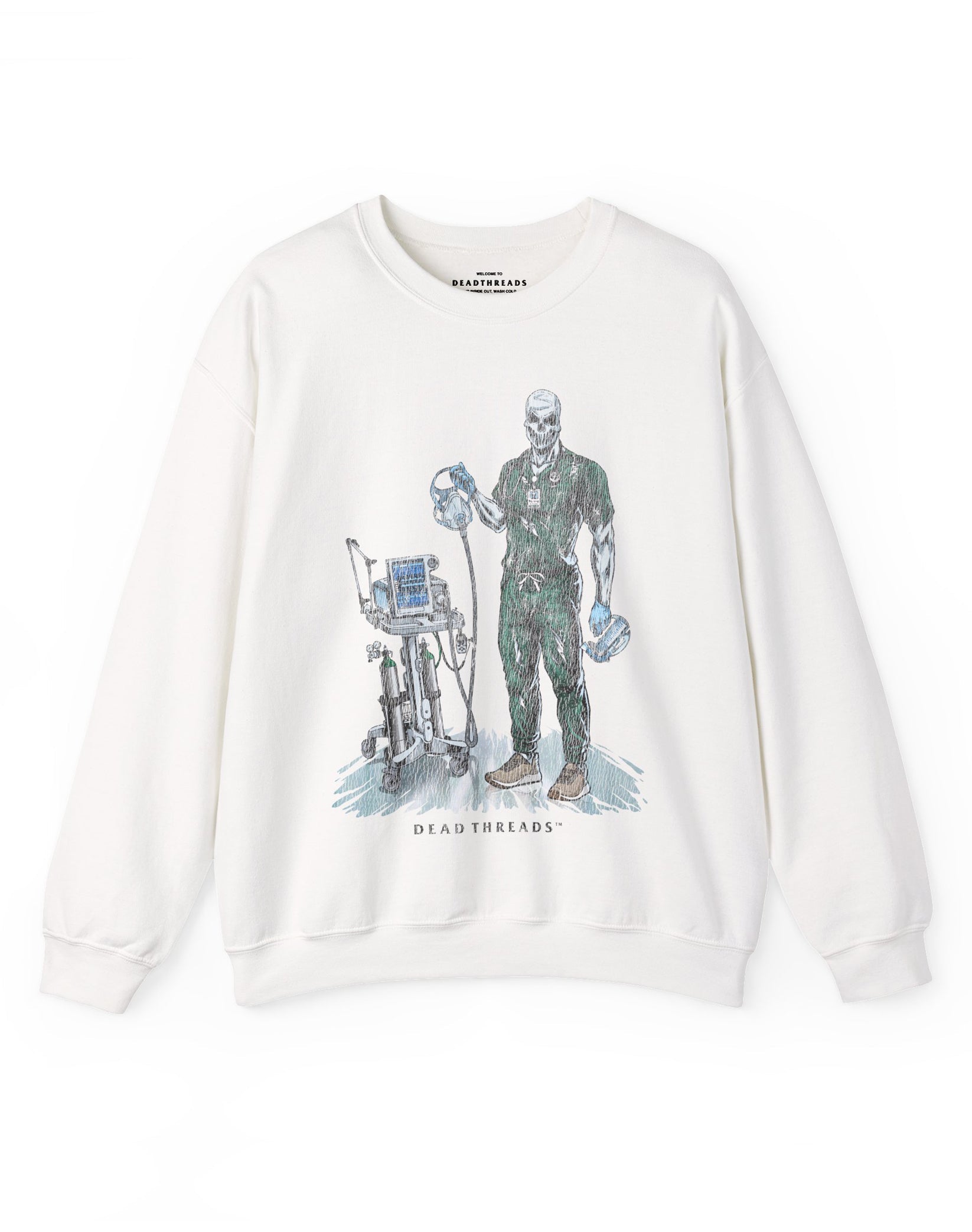 PEEP SHOW (RESPIRATORY THERAPIST, MALE) CREWNECK SWEATSHIRT – Sweatshirt – Dead Threads Apparel