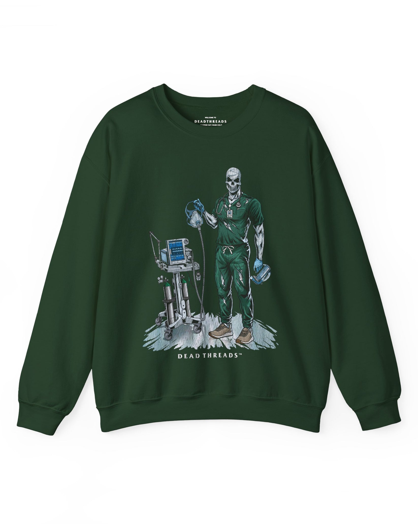 PEEP SHOW (RESPIRATORY THERAPIST, MALE) CREWNECK SWEATSHIRT – Sweatshirt – Dead Threads Apparel