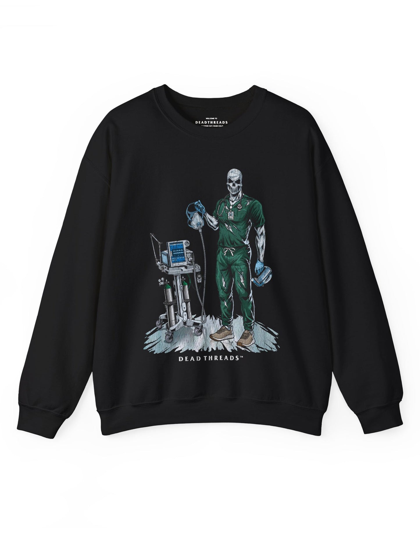 PEEP SHOW (RESPIRATORY THERAPIST, MALE) CREWNECK SWEATSHIRT – Sweatshirt – Dead Threads Apparel