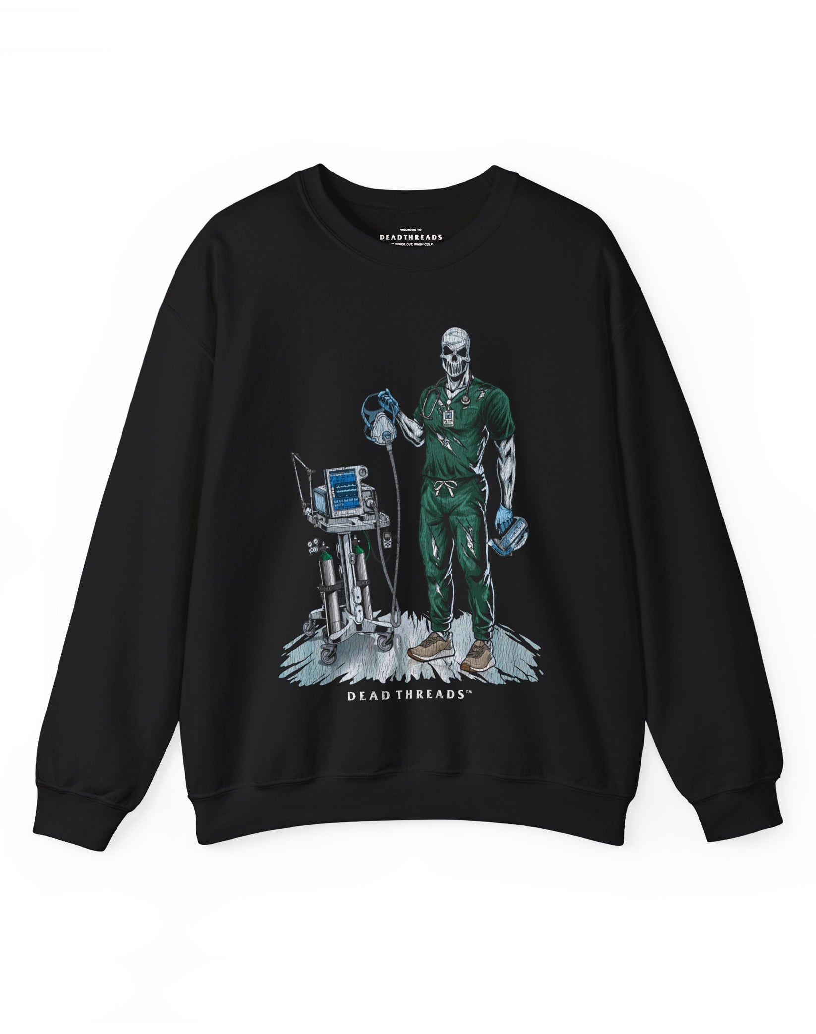 PEEP SHOW (RESPIRATORY THERAPIST, MALE) CREWNECK SWEATSHIRT – Sweatshirt – Dead Threads Apparel