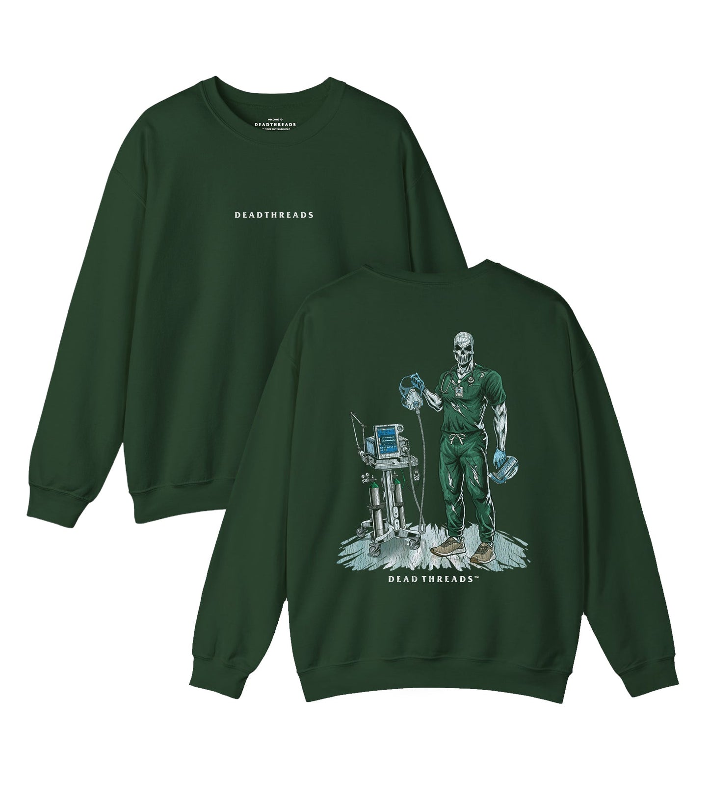 PEEP SHOW (RESPIRATORY THERAPIST, MALE) - “DT ESSENTIAL" CREWNECK SWEATSHIRT – Sweatshirt – Dead Threads Apparel