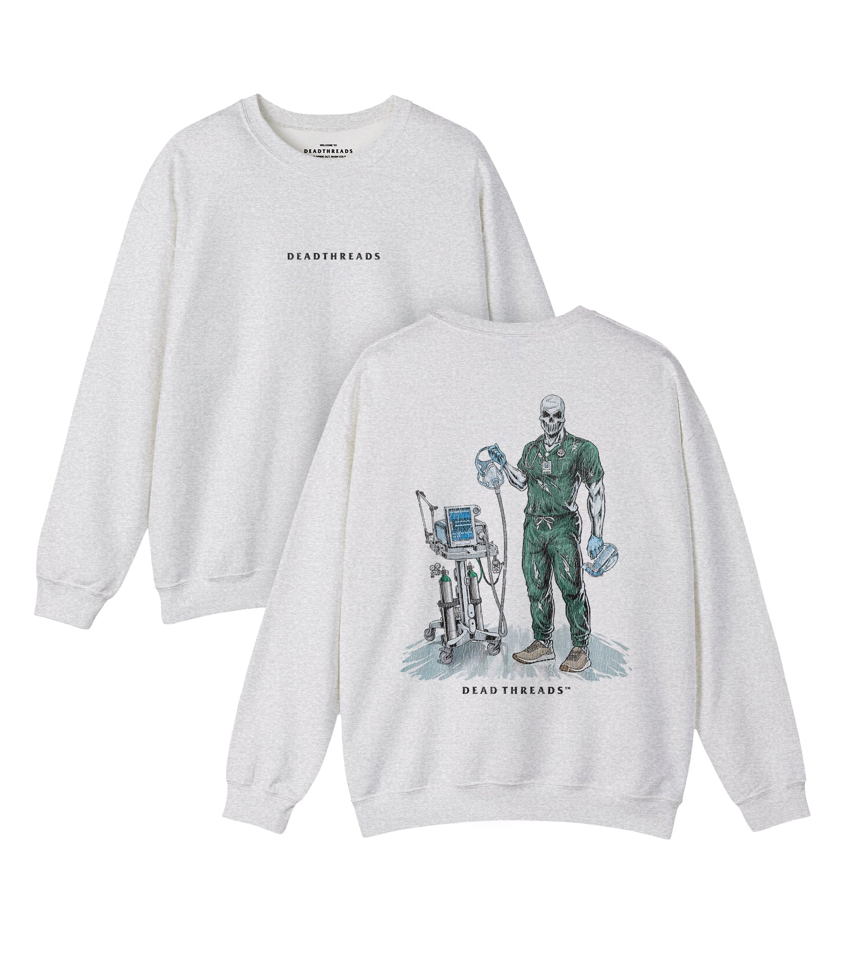 PEEP SHOW (RESPIRATORY THERAPIST, MALE) - “DT ESSENTIAL" CREWNECK SWEATSHIRT – Sweatshirt – Dead Threads Apparel