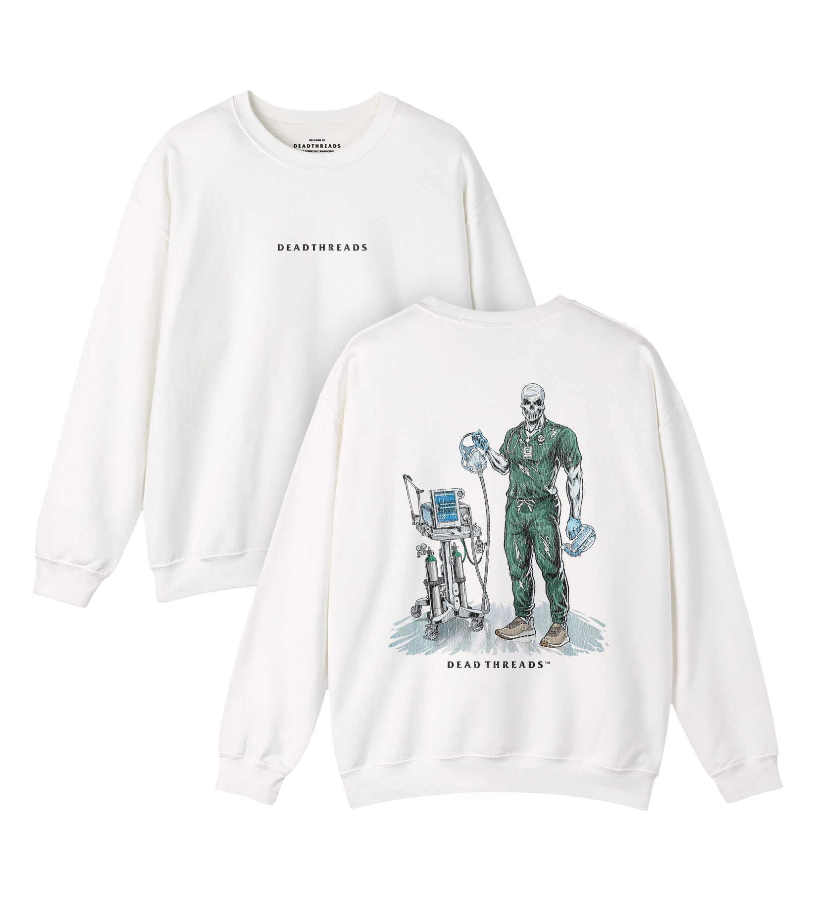 PEEP SHOW (RESPIRATORY THERAPIST, MALE) - “DT ESSENTIAL" CREWNECK SWEATSHIRT – Sweatshirt – Dead Threads Apparel