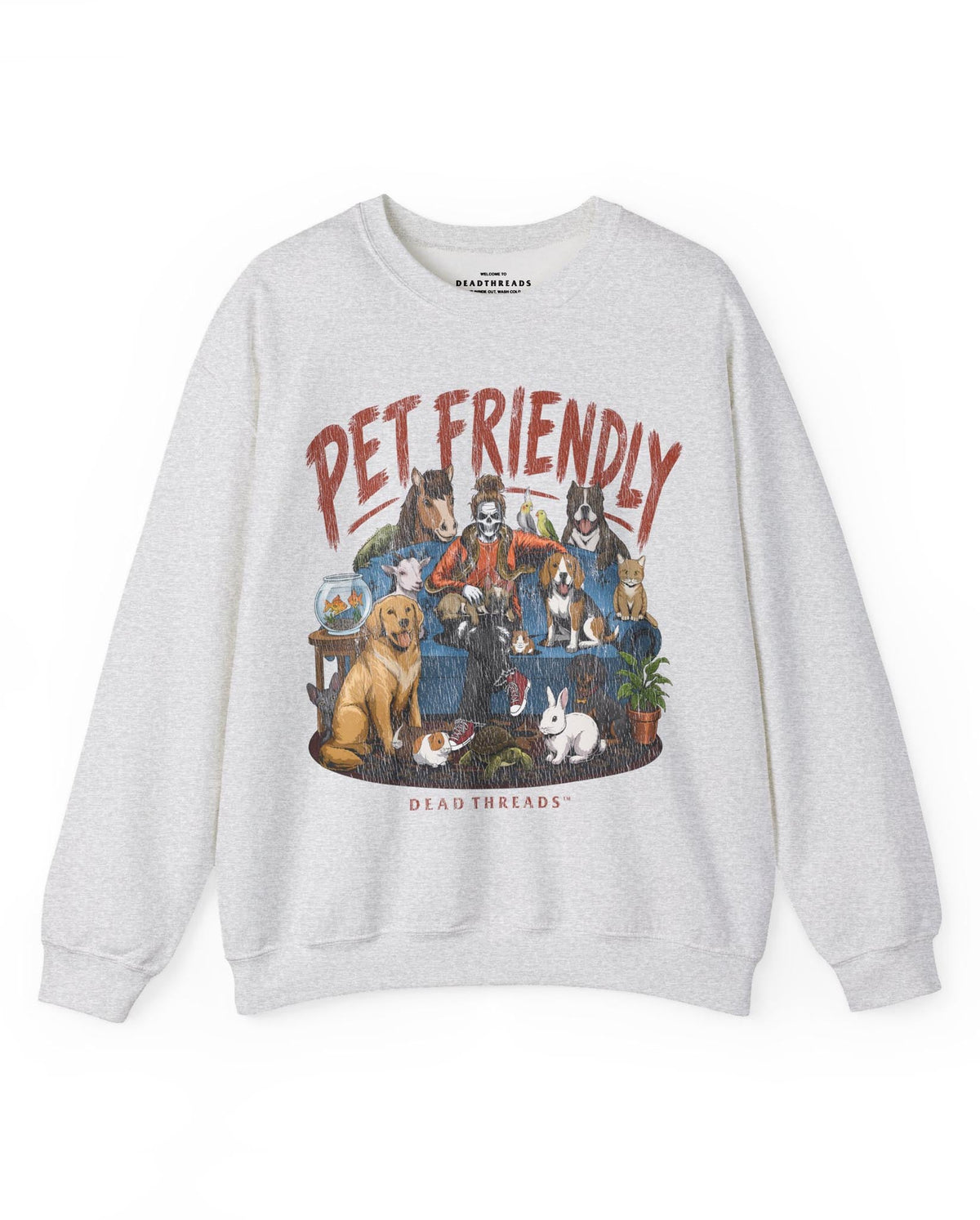PET FRIENDLY (FEMALE) - CREWNECK SWEATSHIRT – Sweatshirt – Dead Threads Apparel