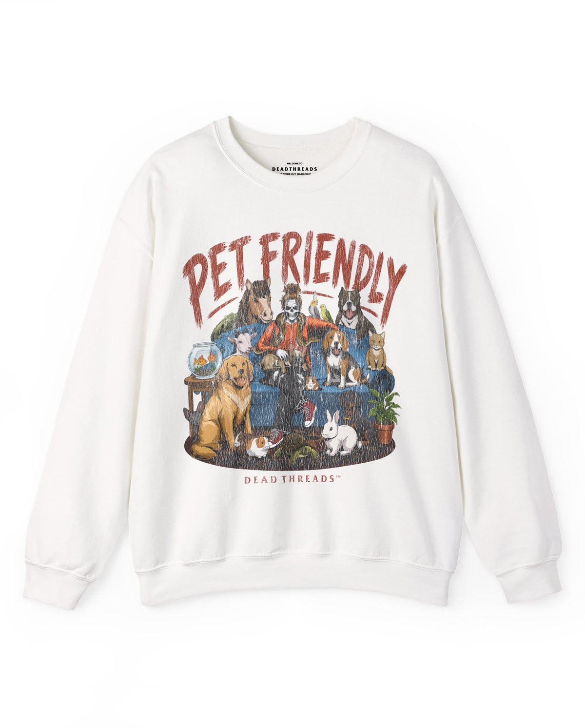 PET FRIENDLY (FEMALE) - CREWNECK SWEATSHIRT – Sweatshirt – Dead Threads Apparel