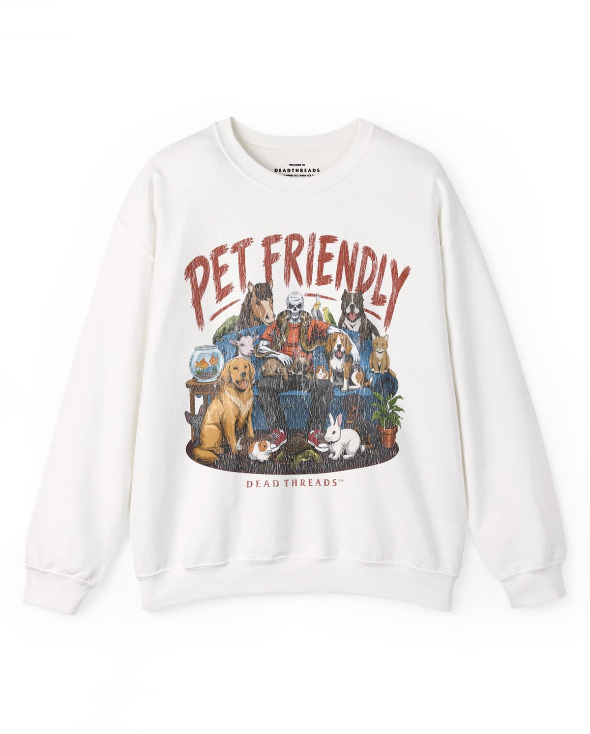 PET FRIENDLY (MALE) - CREWNECK SWEATSHIRT – Sweatshirt – Dead Threads Apparel