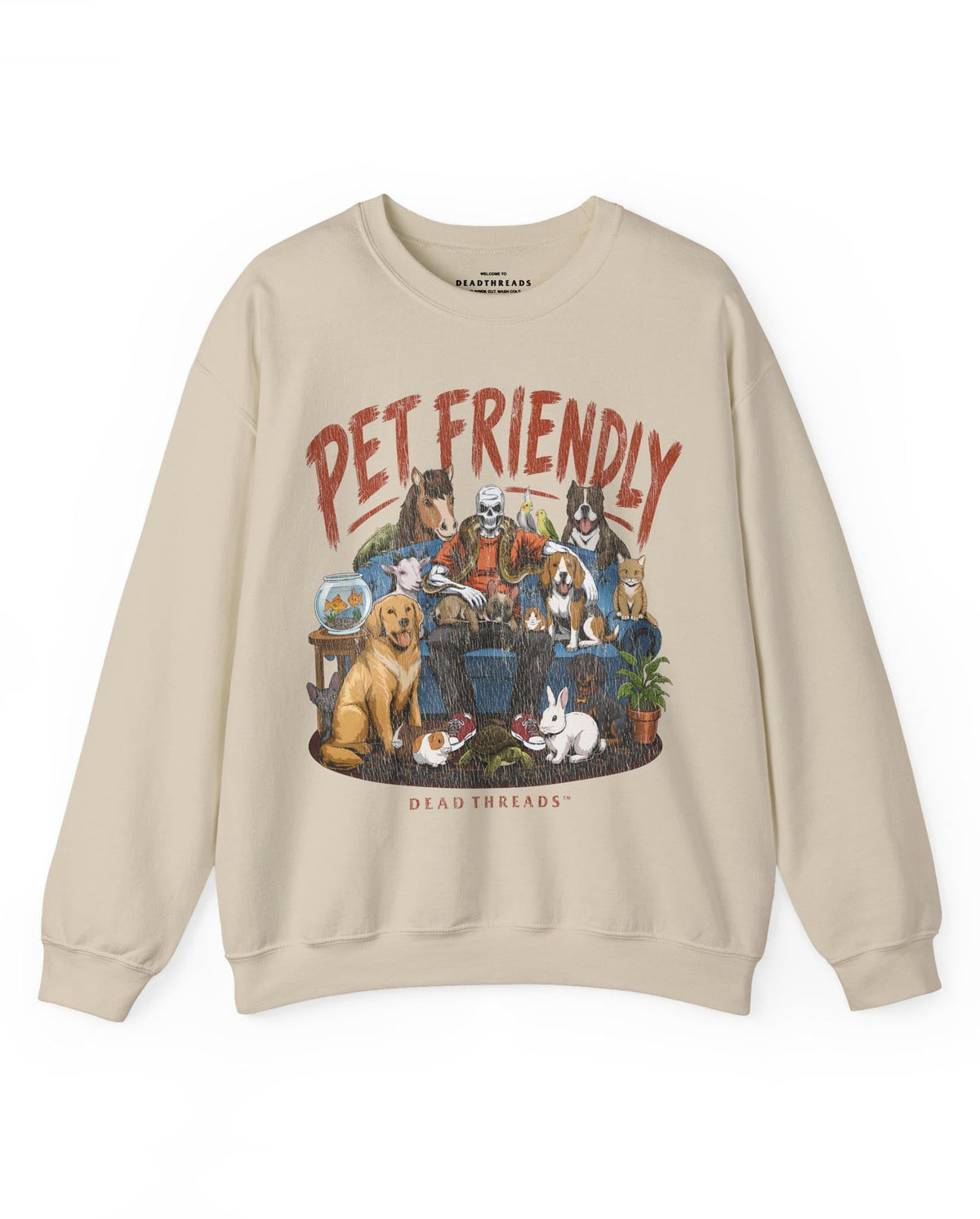 PET FRIENDLY (MALE) - CREWNECK SWEATSHIRT – Sweatshirt – Dead Threads Apparel