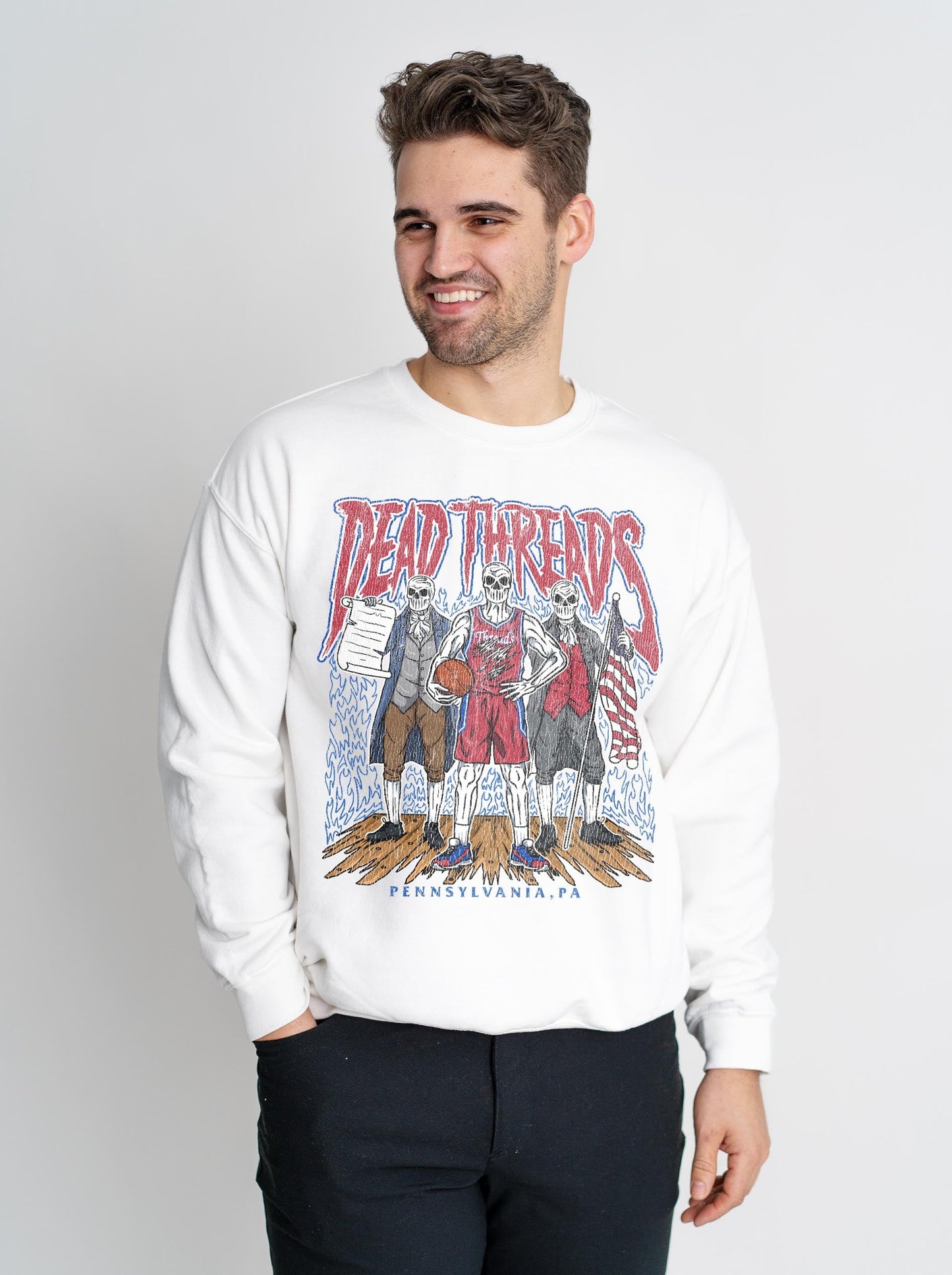 PHILADELPHIA BASKETBALL - CREWNECK SWEATSHIRT – Sweatshirt – Dead Threads Apparel