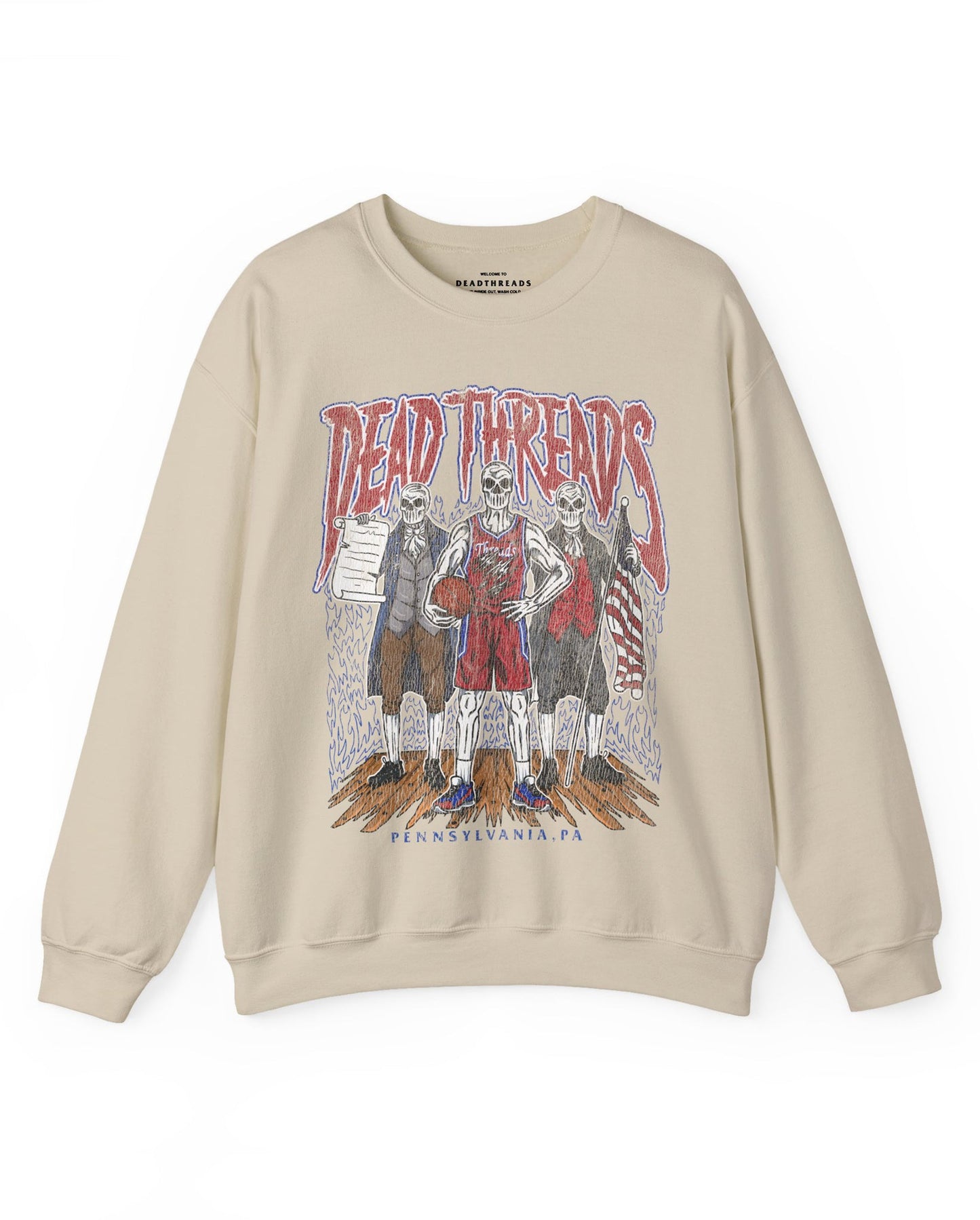 PHILADELPHIA BASKETBALL - CREWNECK SWEATSHIRT – Sweatshirt – Dead Threads Apparel