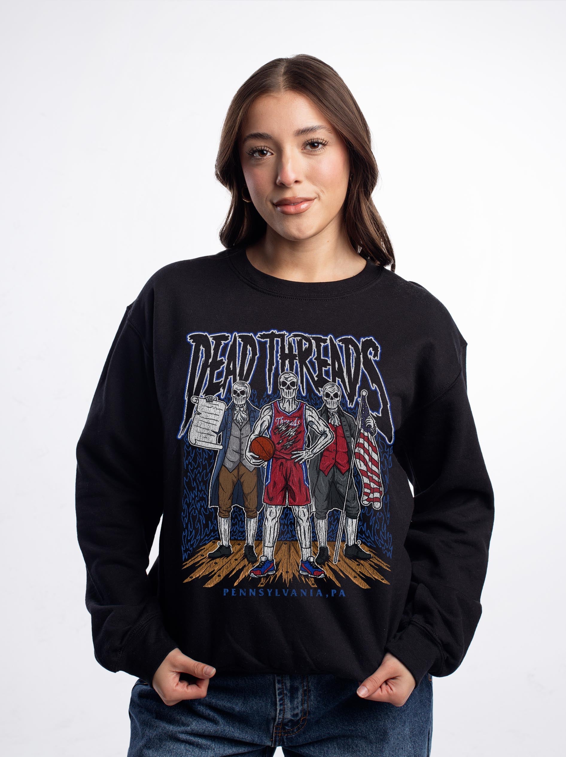 PHILADELPHIA BASKETBALL - CREWNECK SWEATSHIRT – Sweatshirt – Dead Threads Apparel