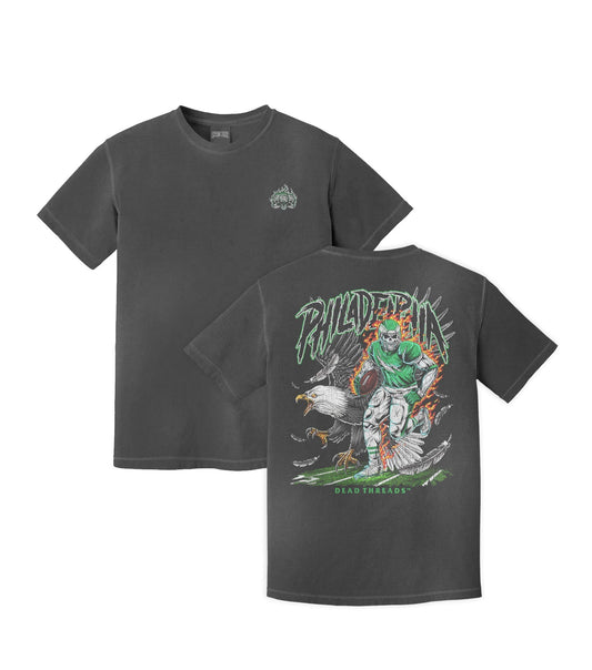 PHILADELPHIA FOOTBALL v2 - “3 SKULL” PREMIUM T - SHIRT – T-Shirt – Dead Threads Apparel