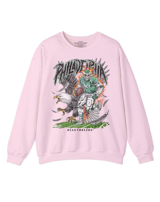 PHILADELPHIA FOOTBALL v2 CREWNECK SWEATSHIRT - PINK – Sweatshirt – Dead Threads Apparel