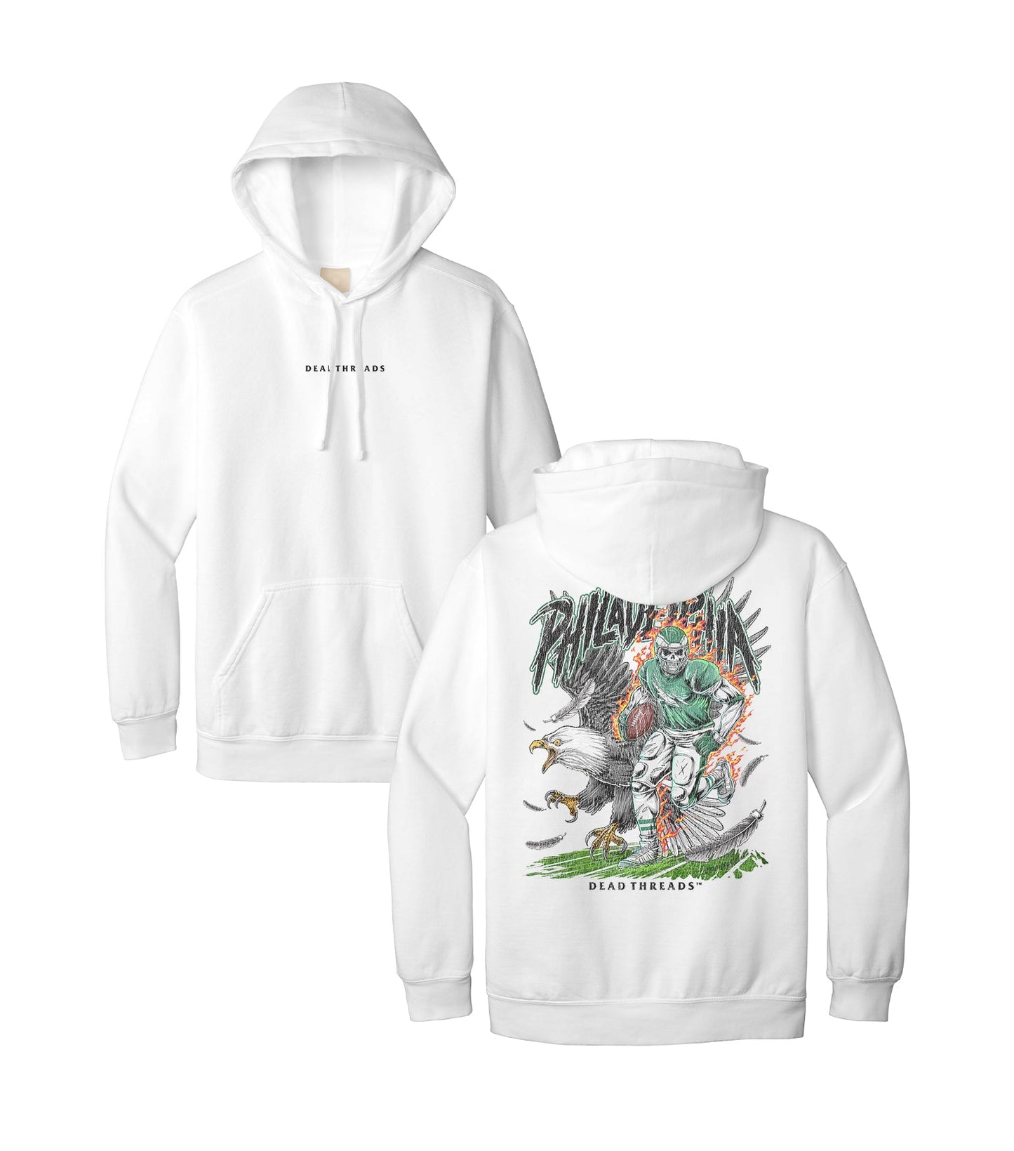 PHILADELPHIA FOOTBALL v2 - “DT ESSENTIAL" HOODIE – Hoodie – Dead Threads Apparel