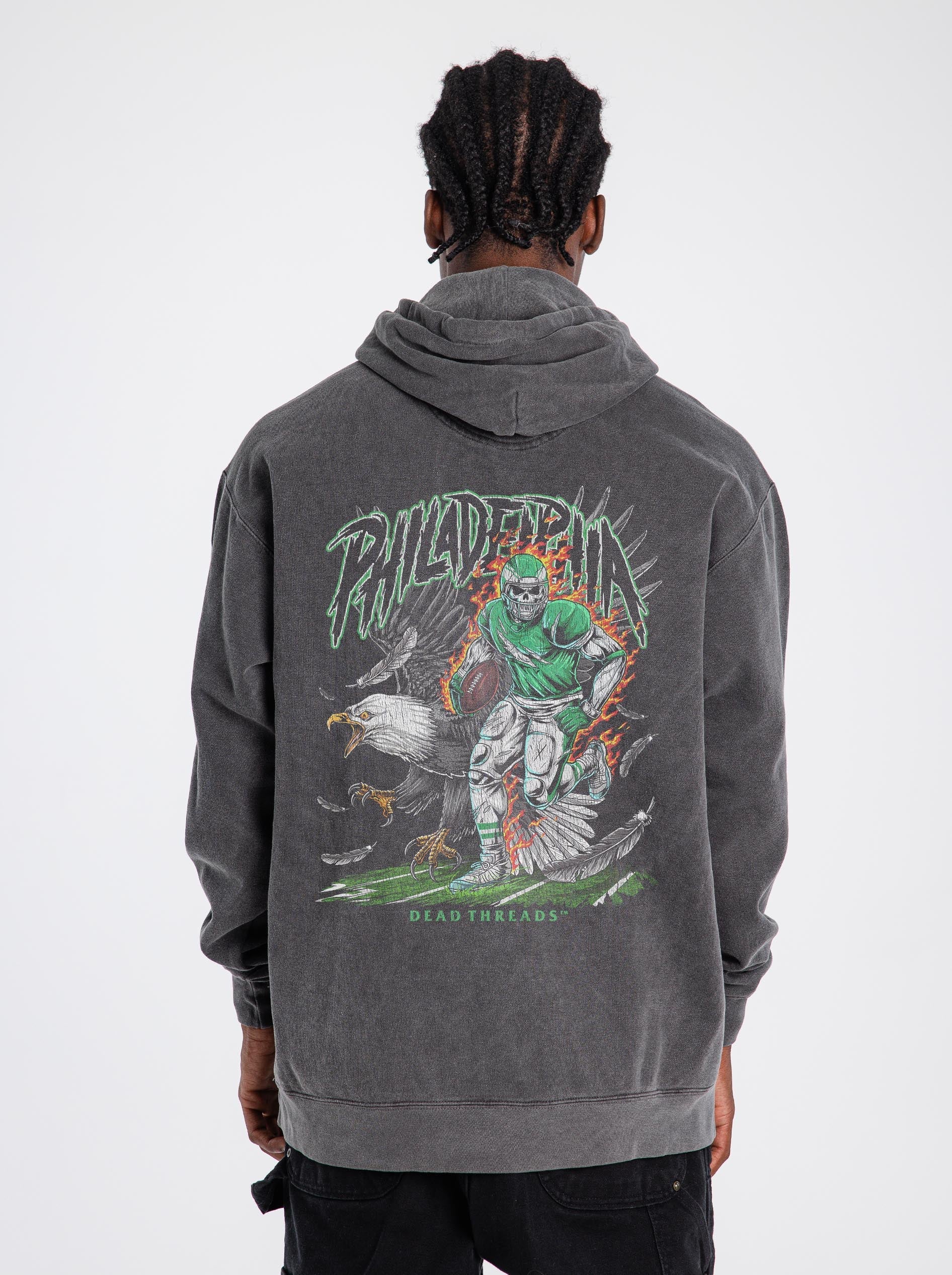 PHILADELPHIA FOOTBALL v2 - “DT ESSENTIAL" HOODIE – Hoodie – Dead Threads Apparel