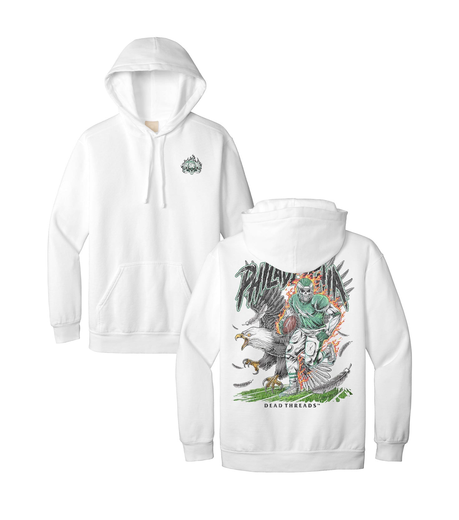 PHILADELPHIA FOOTBALL v2 - HOODIE – Hoodie – Dead Threads Apparel