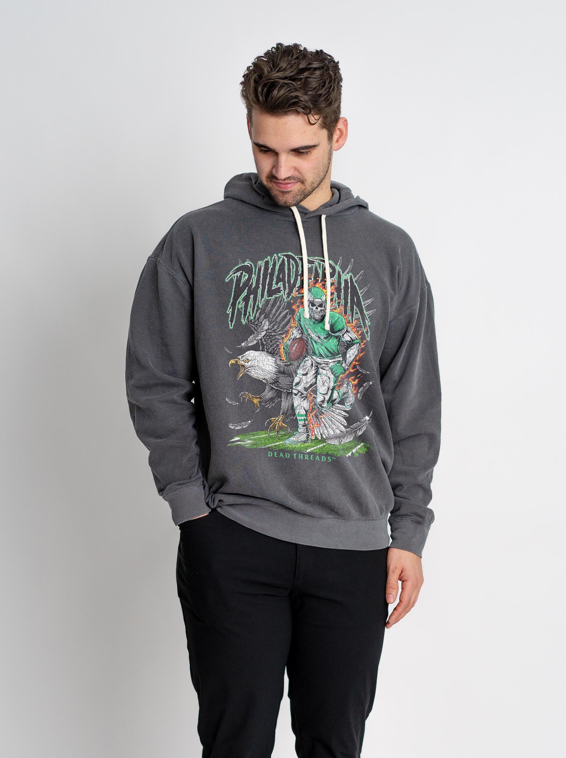 PHILADELPHIA FOOTBALL v2 - LIGHTWEIGHT HOODIE – Lightweight – Dead Threads Apparel