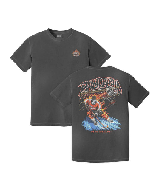 PHILADELPHIA HOCKEY - “3 SKULL” PREMIUM T - SHIRT – T-Shirt – Dead Threads Apparel