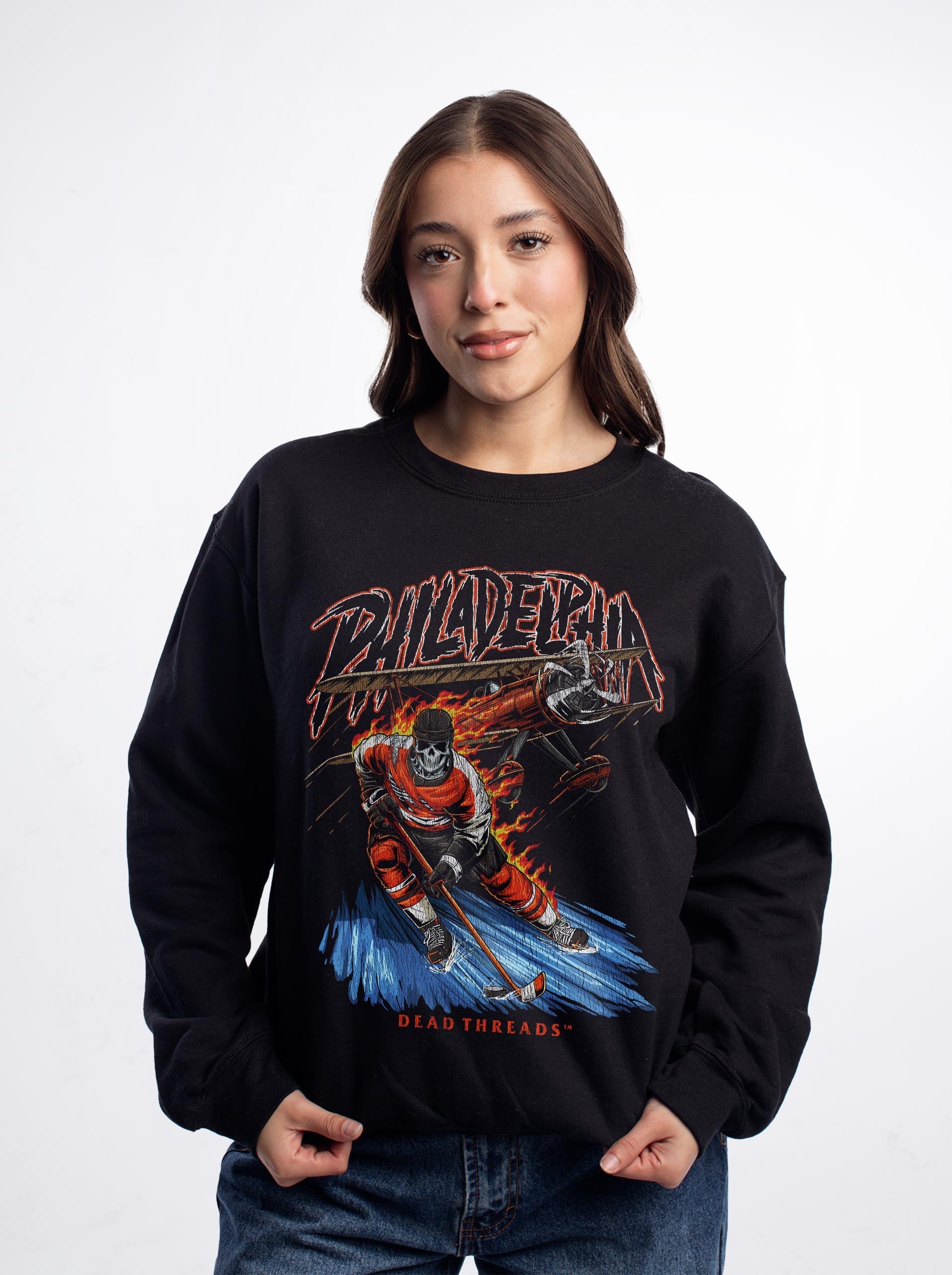 PHILADELPHIA HOCKEY CREWNECK SWEATSHIRT – Sweatshirt – Dead Threads Apparel