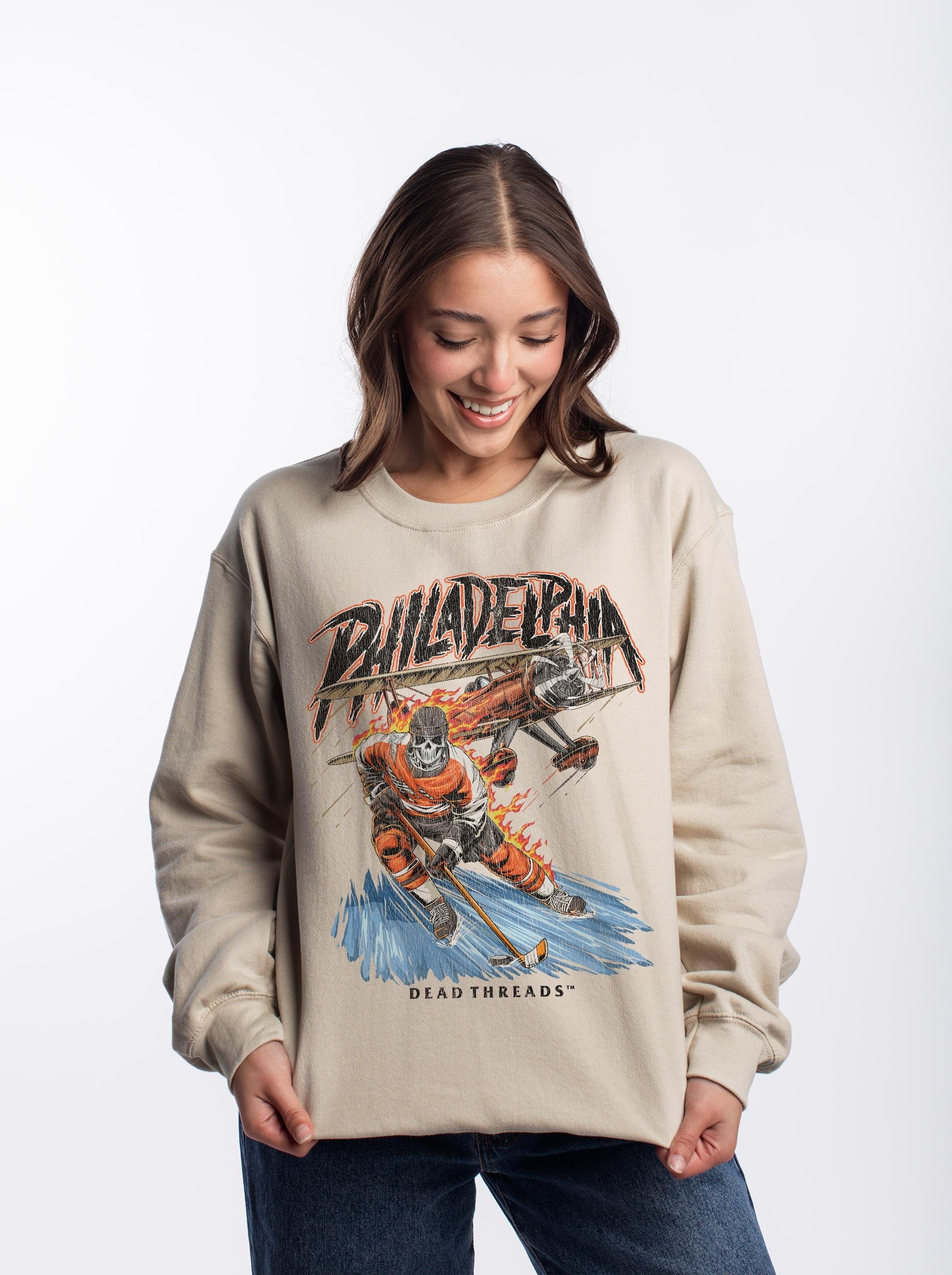 PHILADELPHIA HOCKEY CREWNECK SWEATSHIRT – Sweatshirt – Dead Threads Apparel