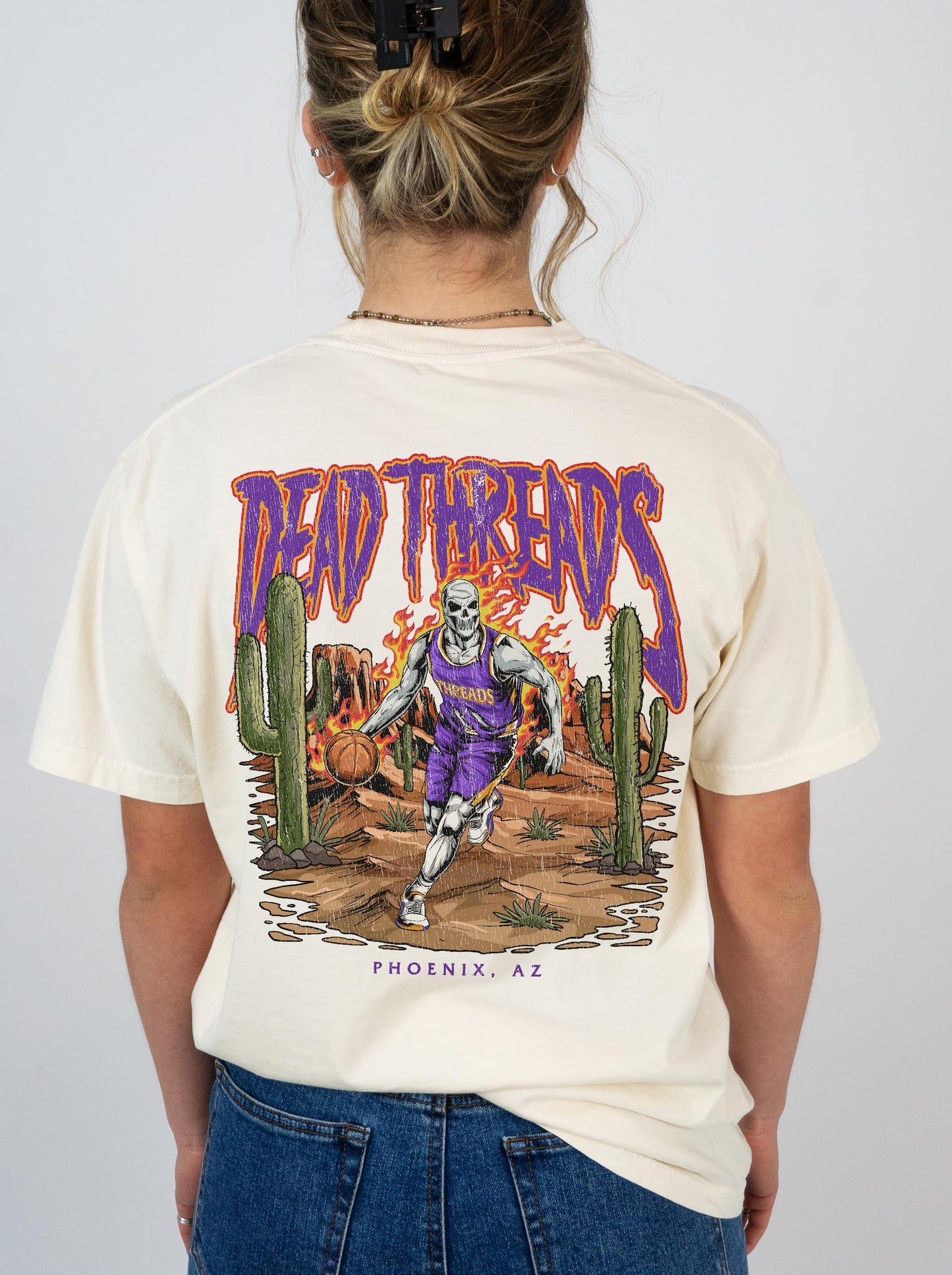 PHOENIX BASKETBALL - “3 SKULL” PREMIUM T - SHIRT – T-Shirt – Dead Threads Apparel
