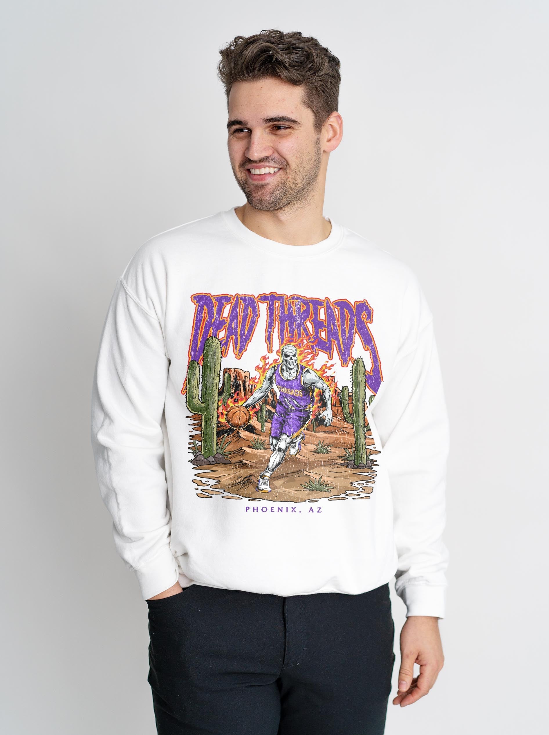 PHOENIX BASKETBALL - CREWNECK SWEATSHIRT – Sweatshirt – Dead Threads Apparel