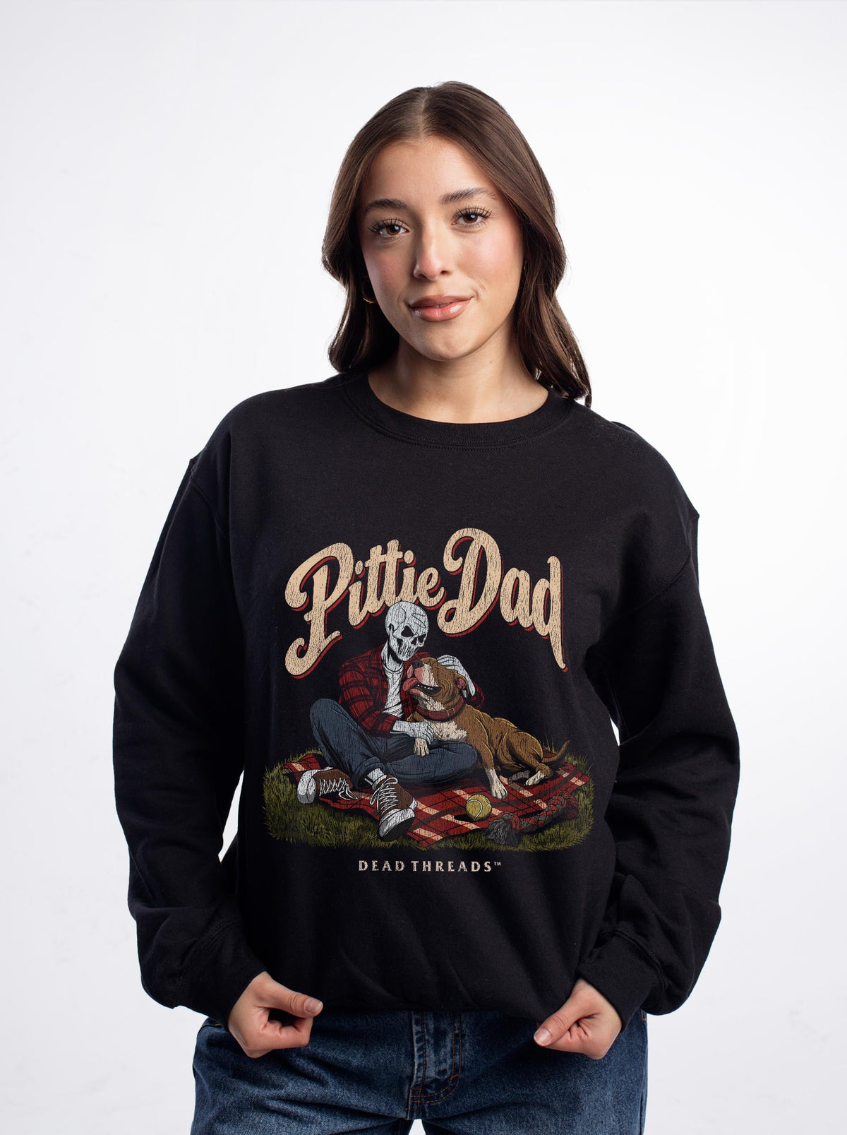 PITTIE DAD - CREWNECK SWEATSHIRT – Sweatshirt – Dead Threads Apparel