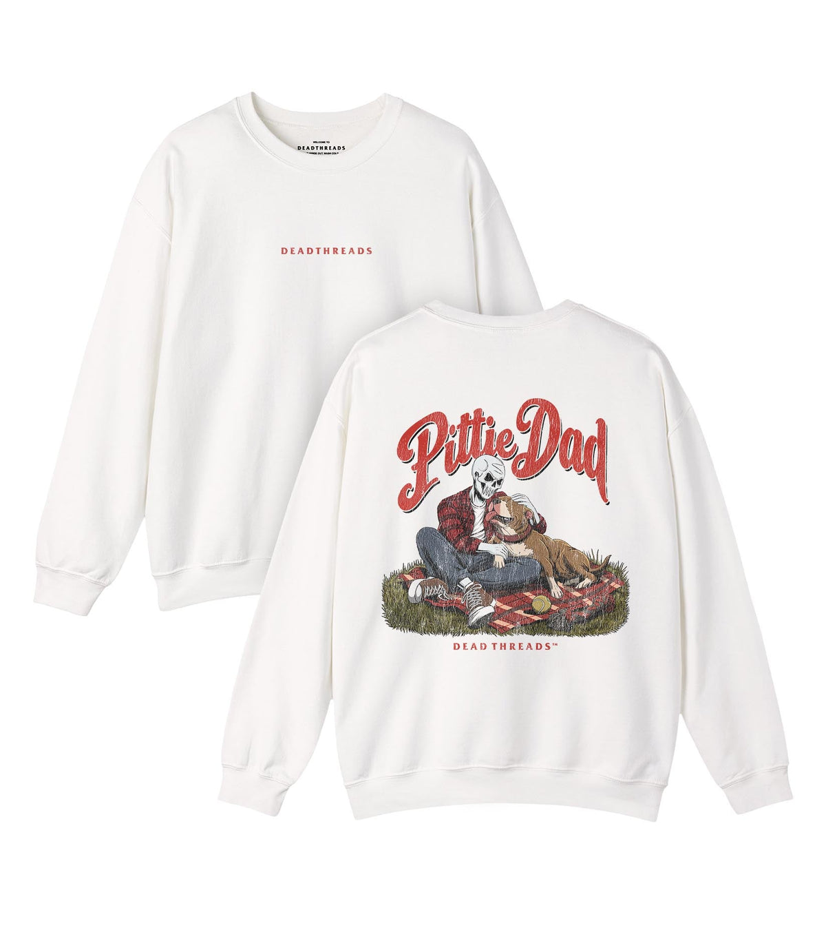 PITTIE DAD - “DT ESSENTIAL" CREWNECK SWEATSHIRT – Sweatshirt – Dead Threads Apparel