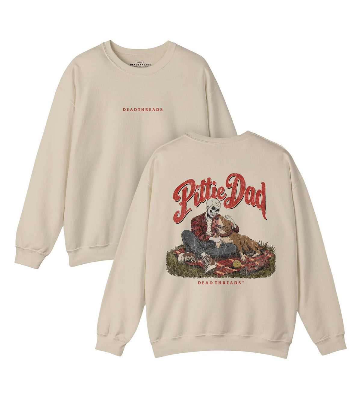 PITTIE DAD - “DT ESSENTIAL" CREWNECK SWEATSHIRT – Sweatshirt – Dead Threads Apparel