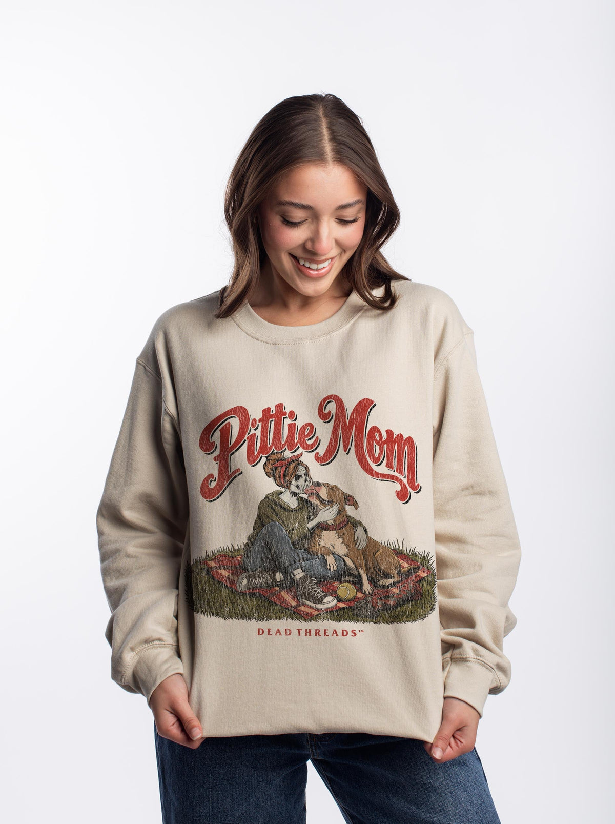 PITTIE MOM - CREWNECK SWEATSHIRT – Sweatshirt – Dead Threads Apparel