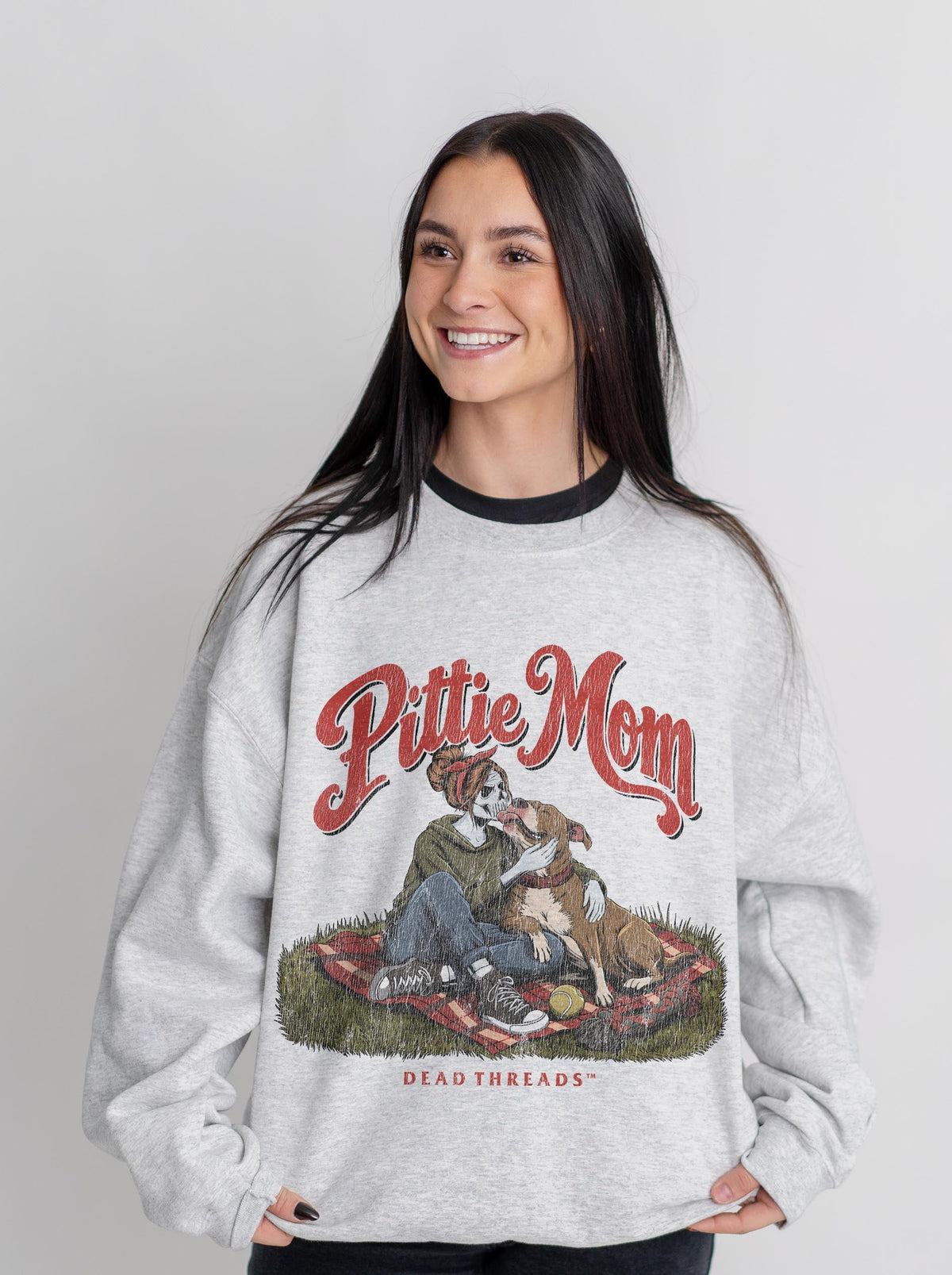PITTIE MOM - CREWNECK SWEATSHIRT – Sweatshirt – Dead Threads Apparel