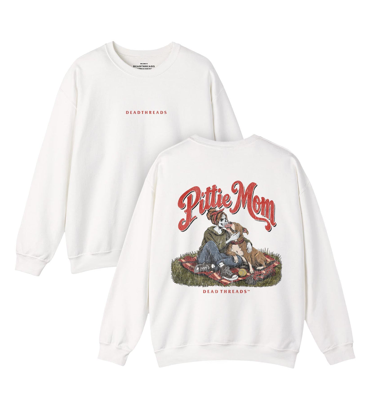 PITTIE MOM - “DT ESSENTIAL" CREWNECK SWEATSHIRT – Sweatshirt – Dead Threads Apparel