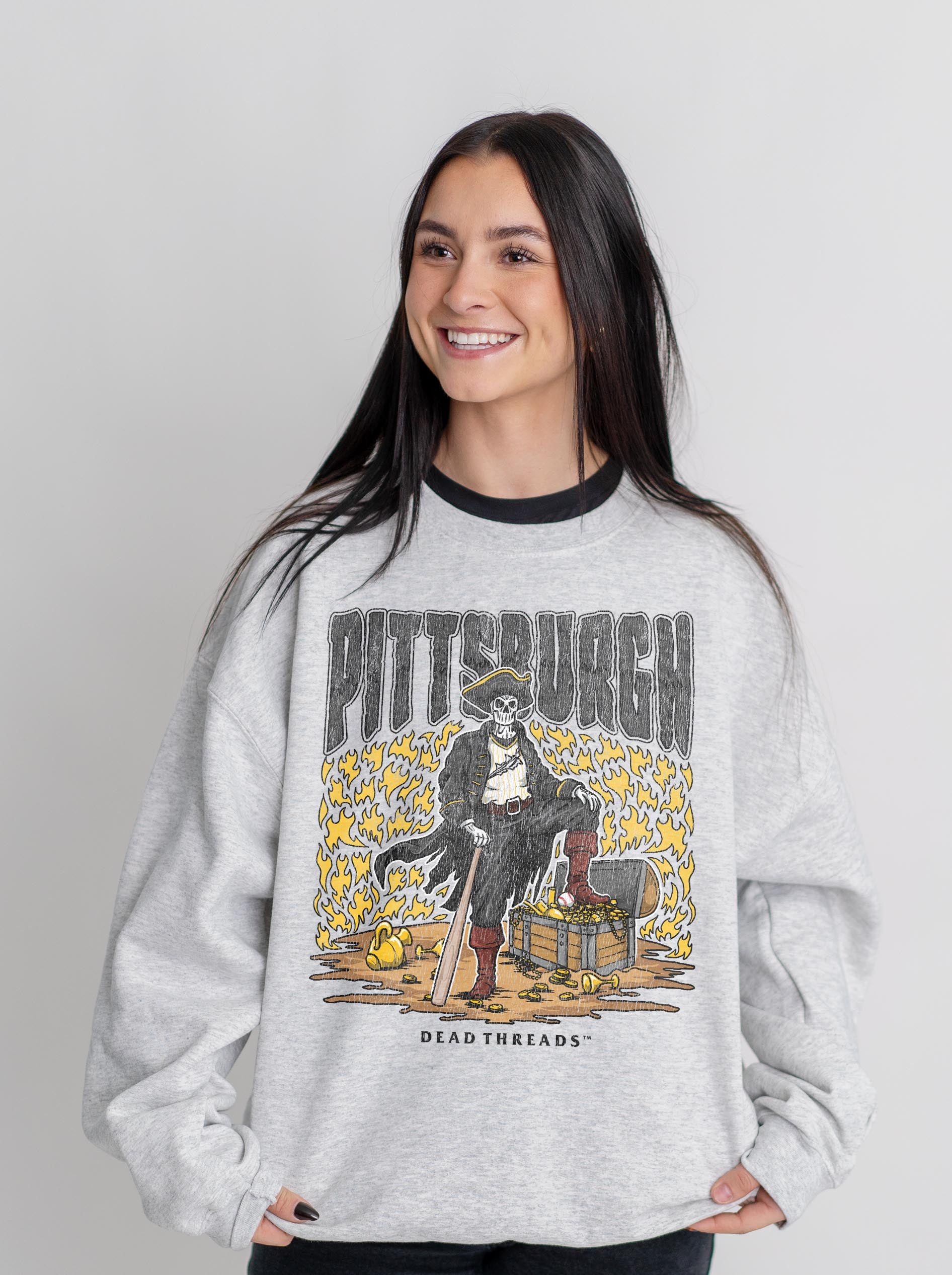 PITTSBURGH BASEBALL CREWNECK SWEATSHIRT – Sweatshirt – Dead Threads Apparel