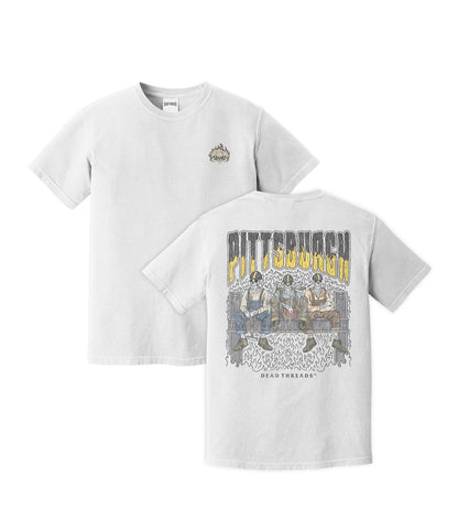 PITTSBURGH FOOTBALL - “3 SKULL” PREMIUM T - SHIRT – T-Shirt – Dead Threads Apparel