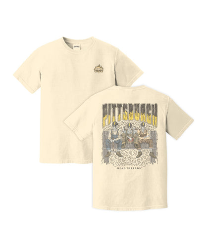 PITTSBURGH FOOTBALL - “3 SKULL” PREMIUM T - SHIRT – T-Shirt – Dead Threads Apparel