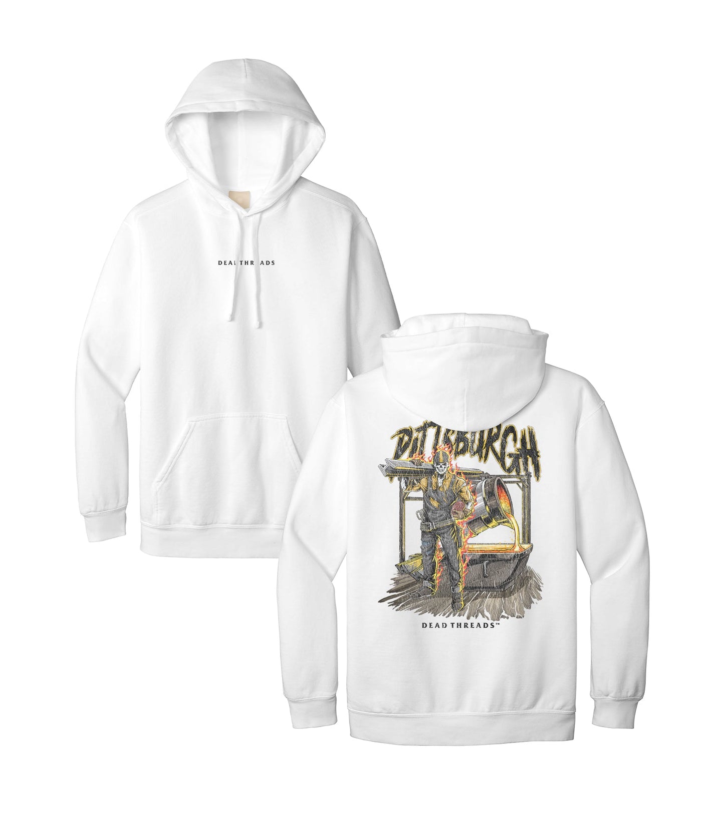 PITTSBURGH FOOTBALL v2 - “DT ESSENTIAL" HOODIE – Hoodie – Dead Threads Apparel