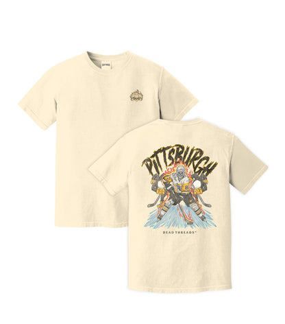 PITTSBURGH HOCKEY - “3 SKULL” PREMIUM T - SHIRT – T-Shirt – Dead Threads Apparel